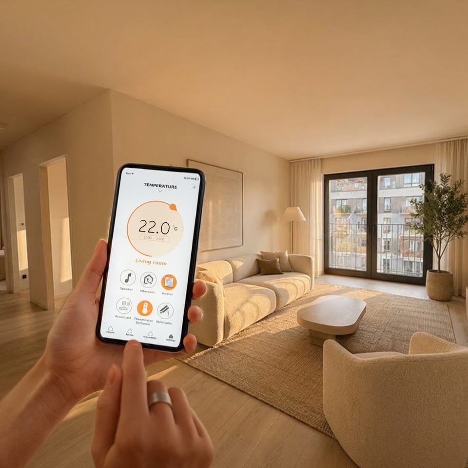 Smart home w mieszkaniu na Osiedlu Fi — panel sterowania