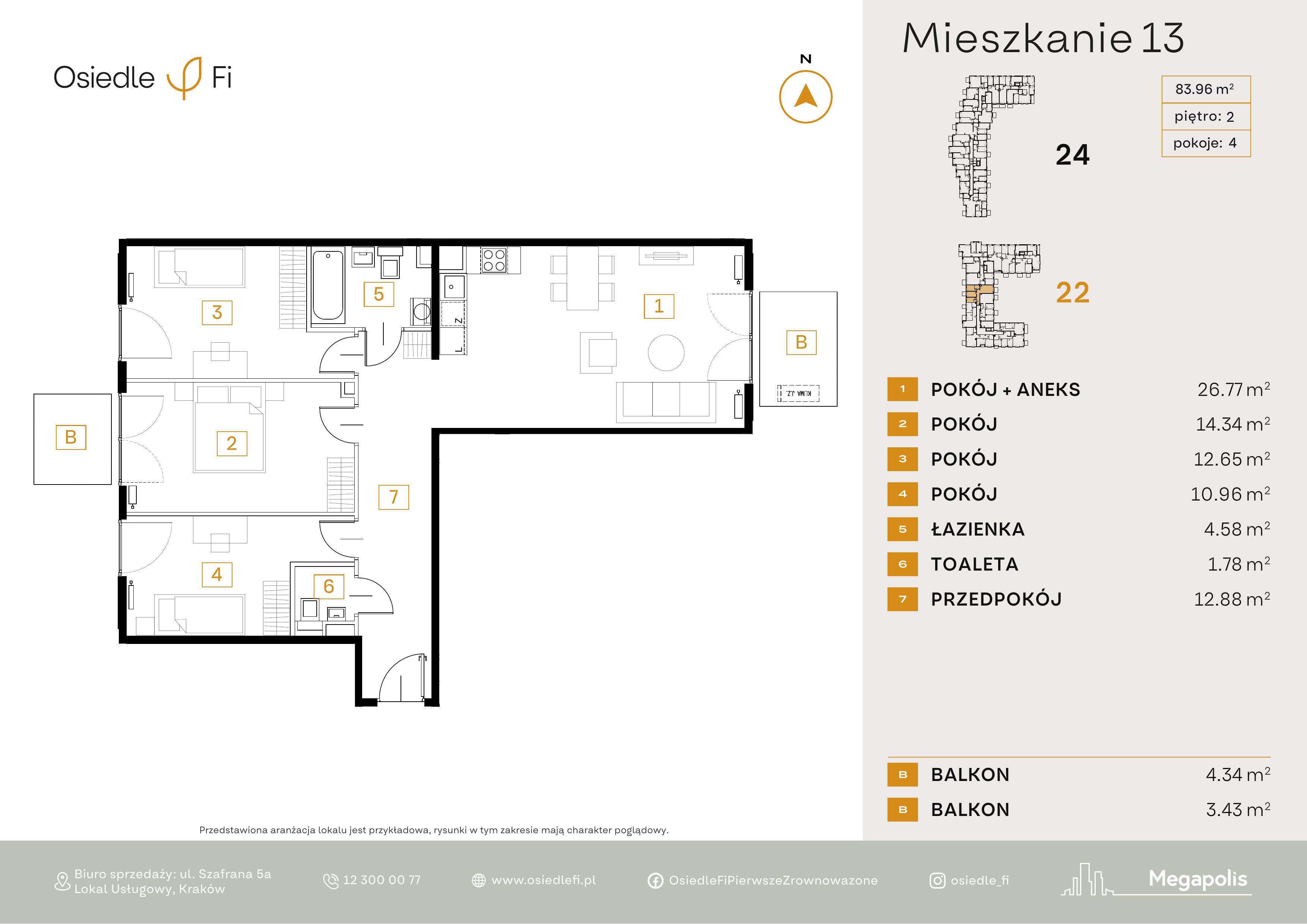 Rzut mieszkania 13