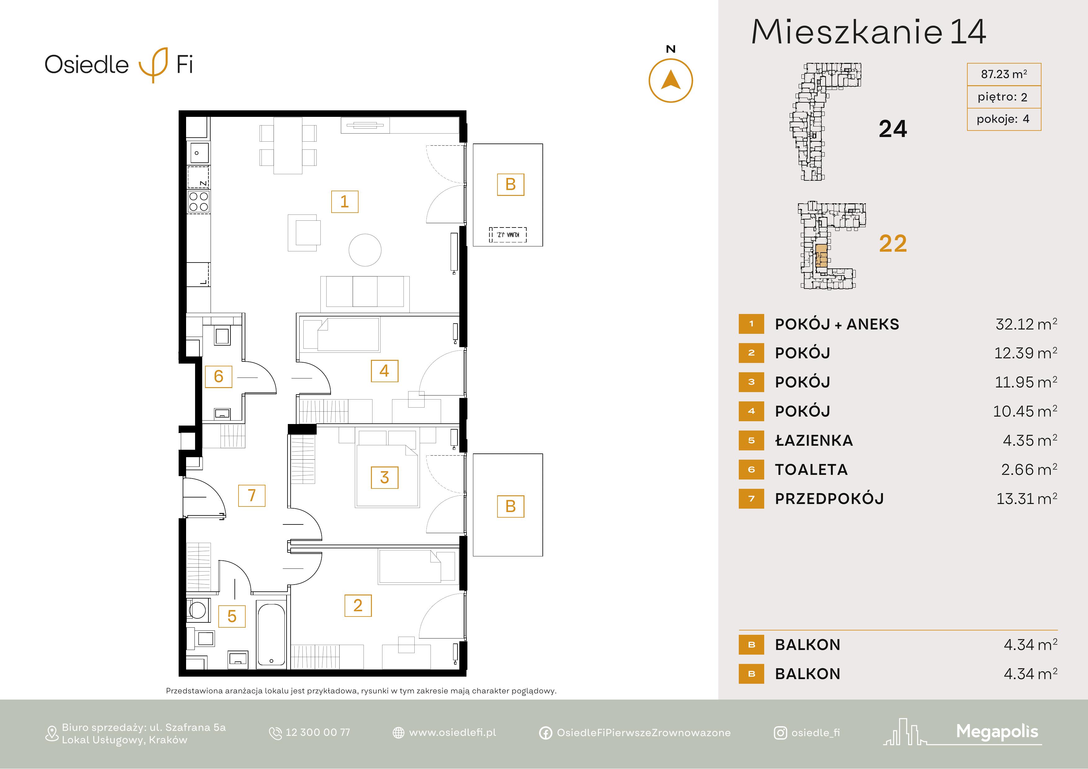 Rzut mieszkania 14
