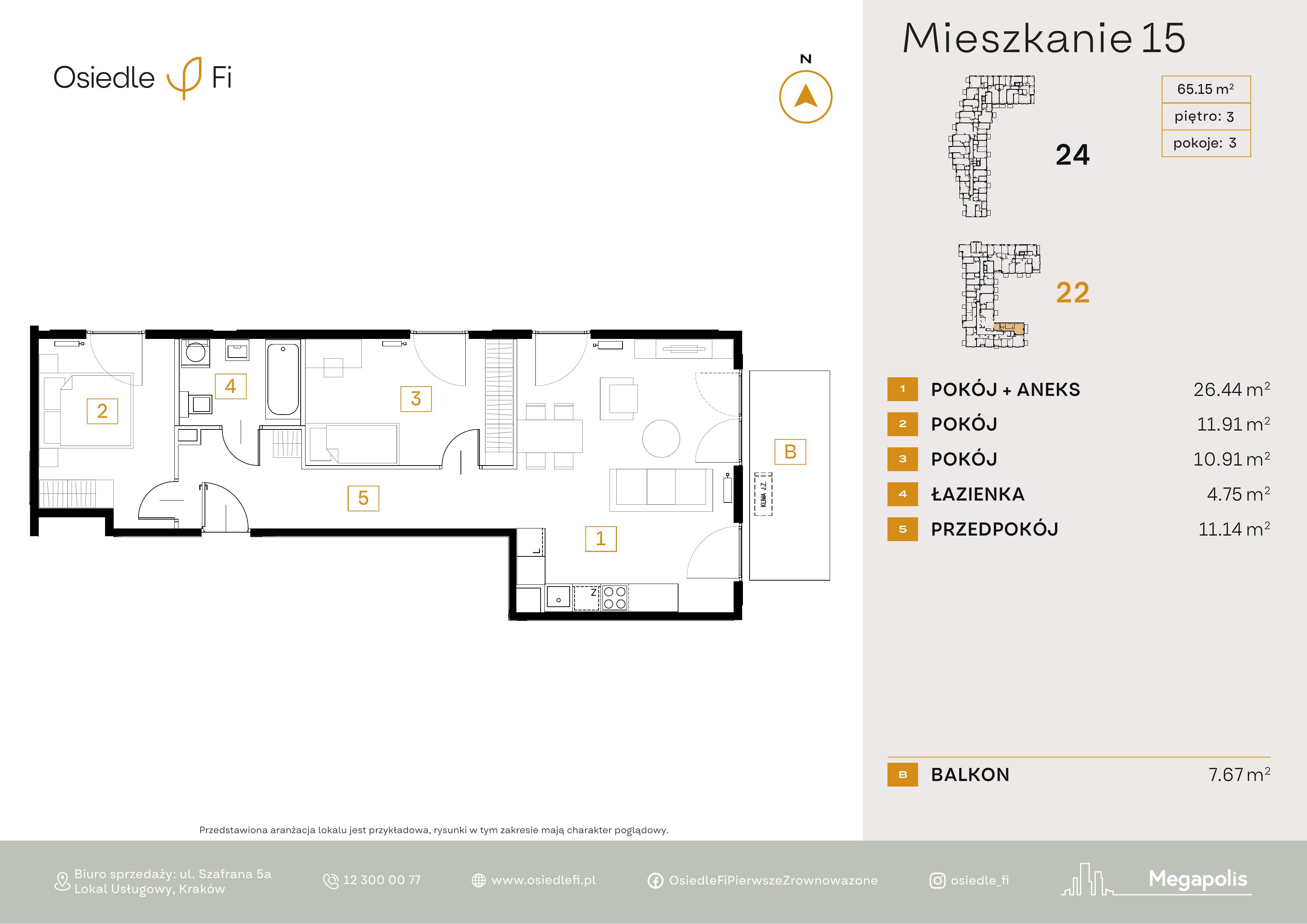 Rzut mieszkania 15