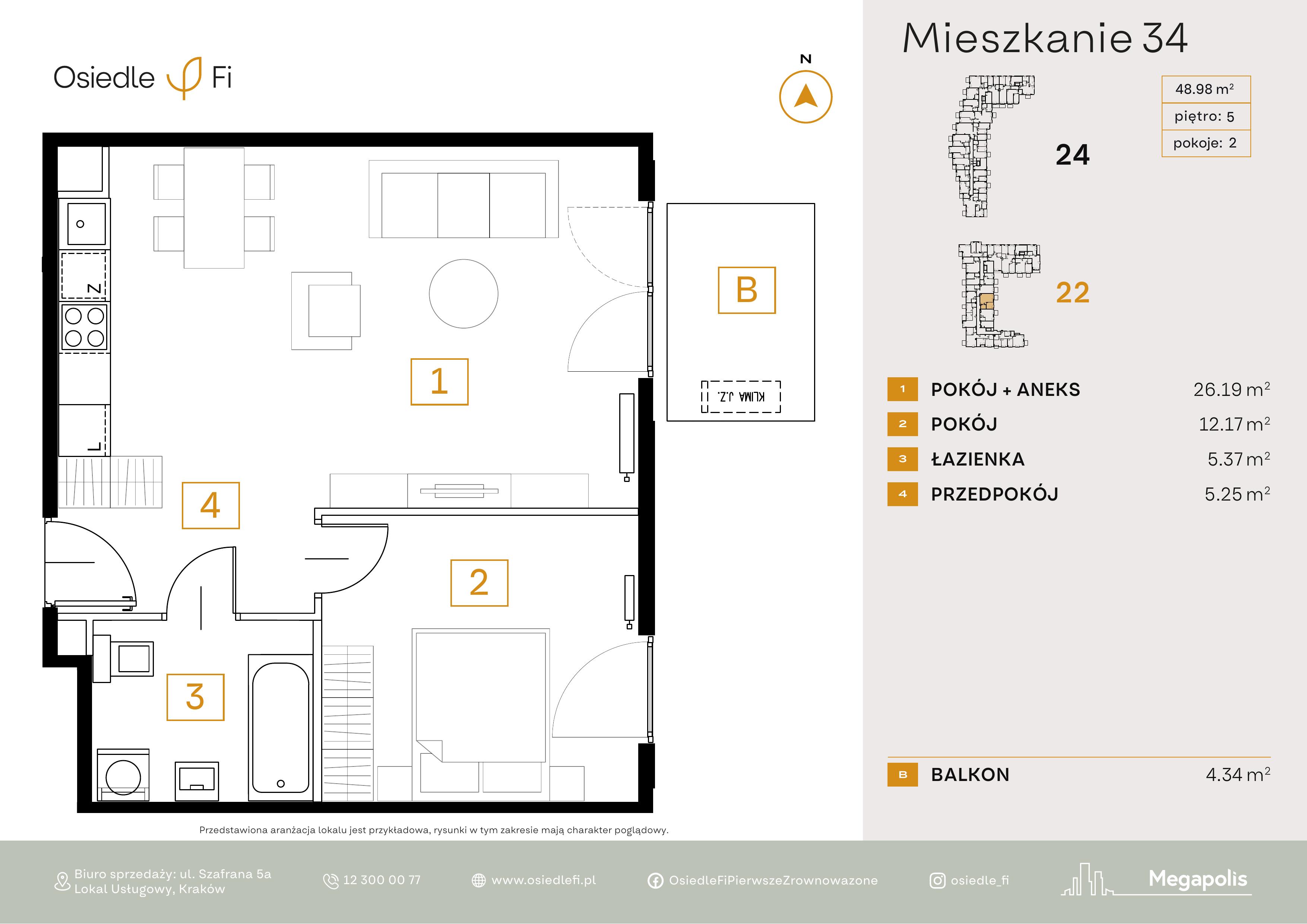 Rzut mieszkania 34
