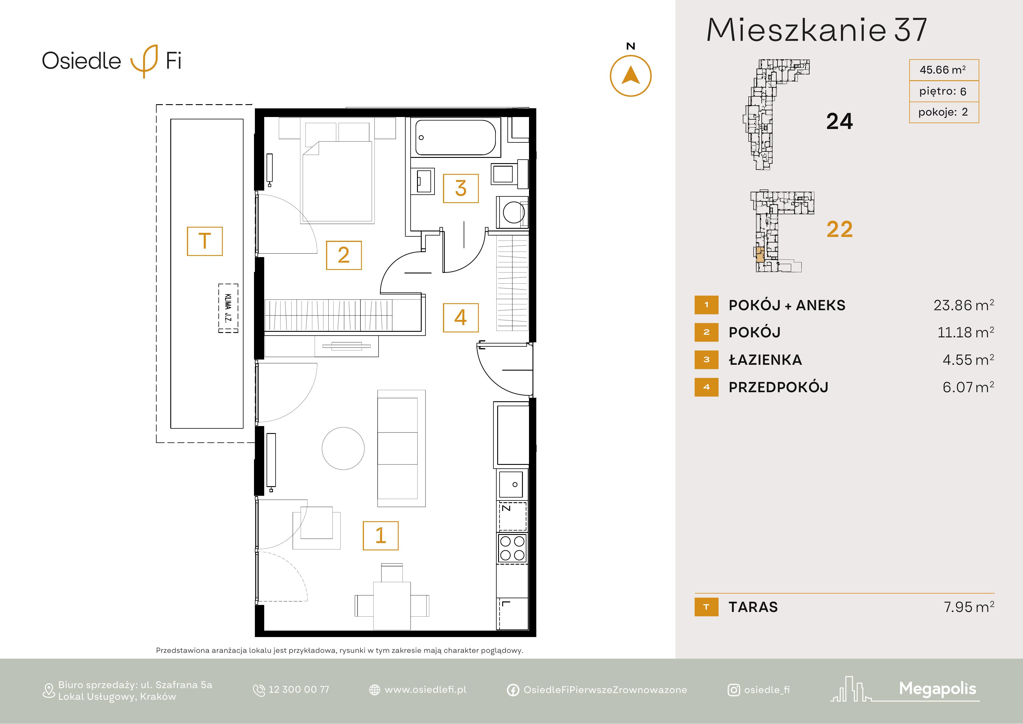Rzut mieszkania 37