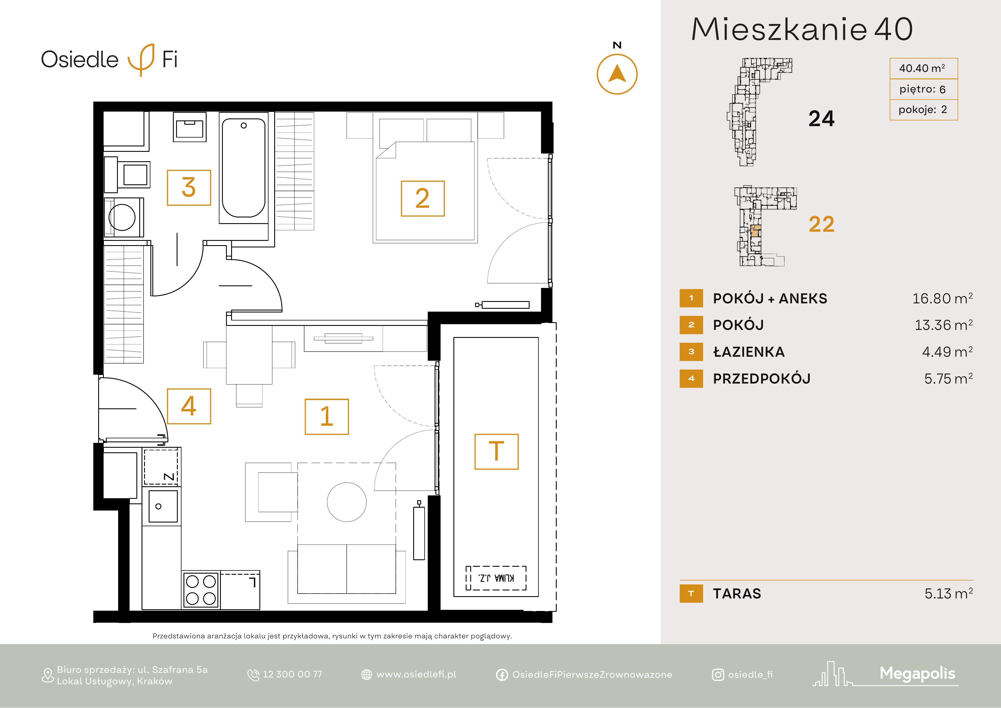Rzut mieszkania 40