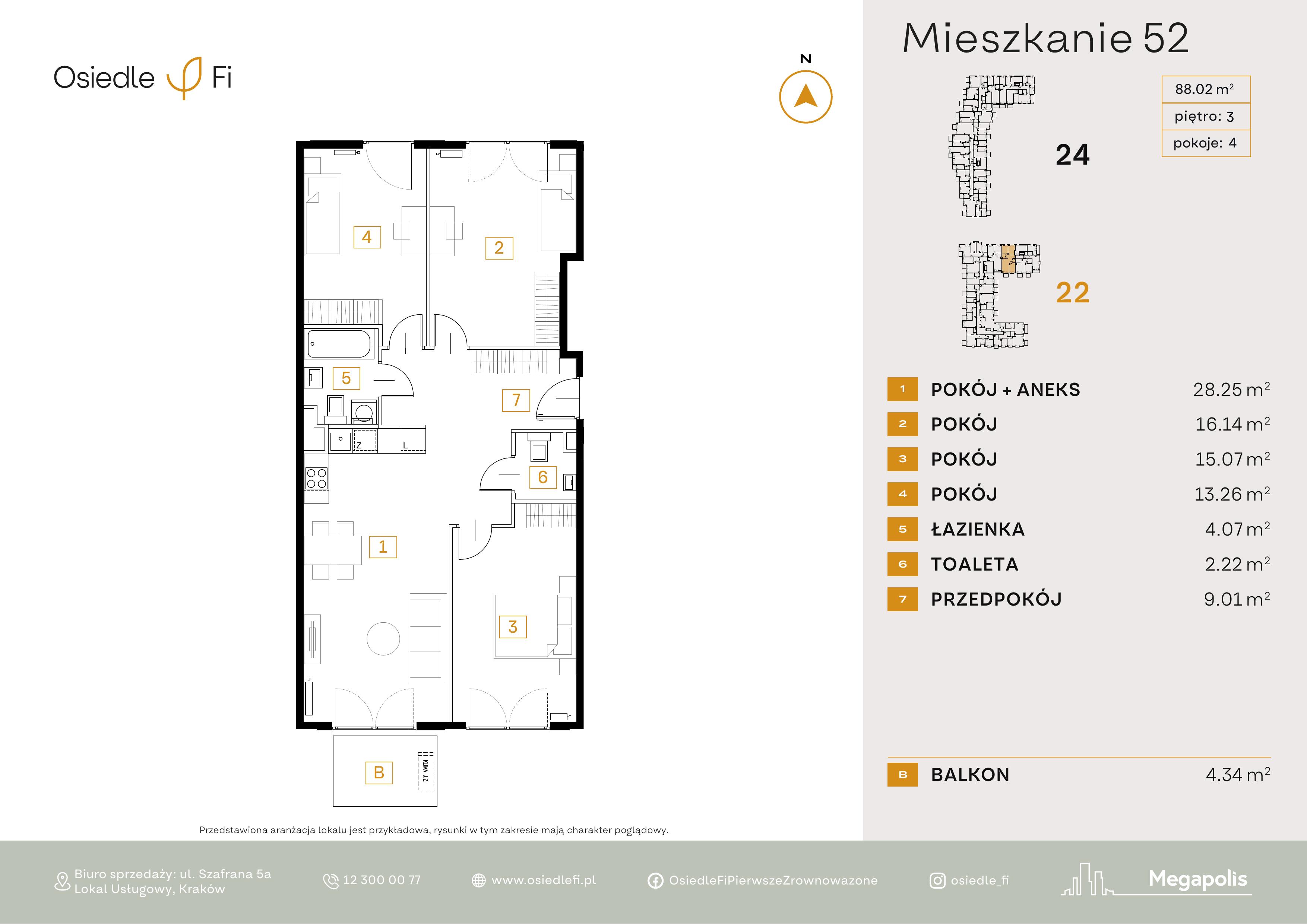 Rzut mieszkania 52