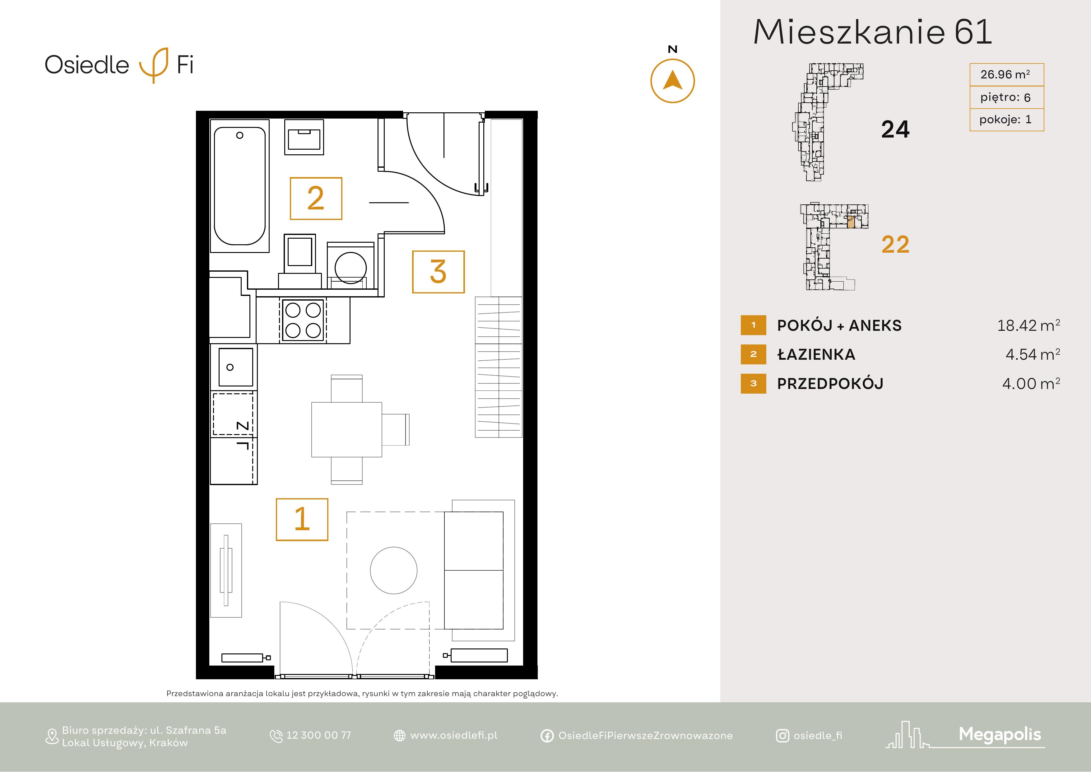 Rzut mieszkania 61