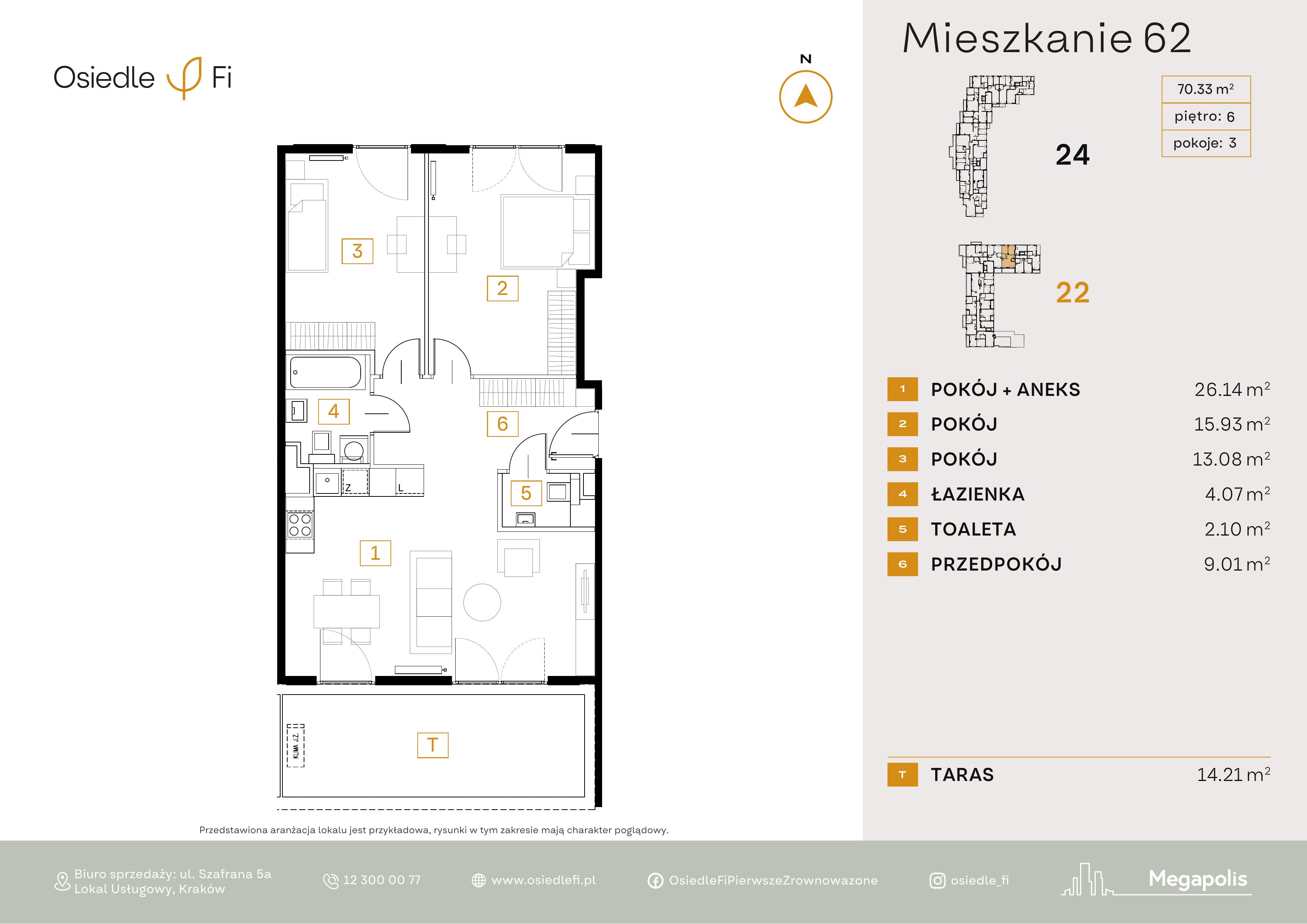 Rzut mieszkania 62