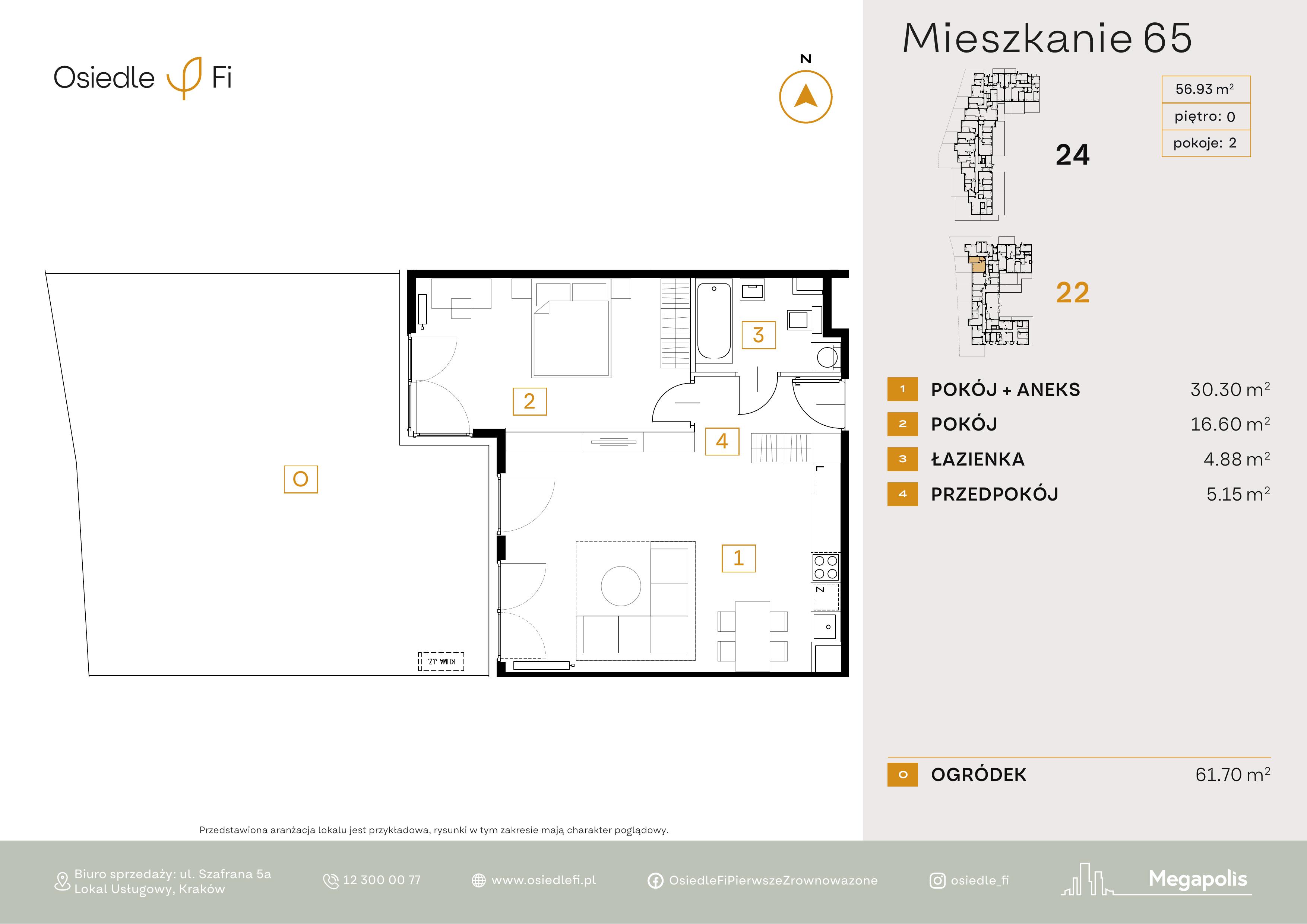Rzut mieszkania 65