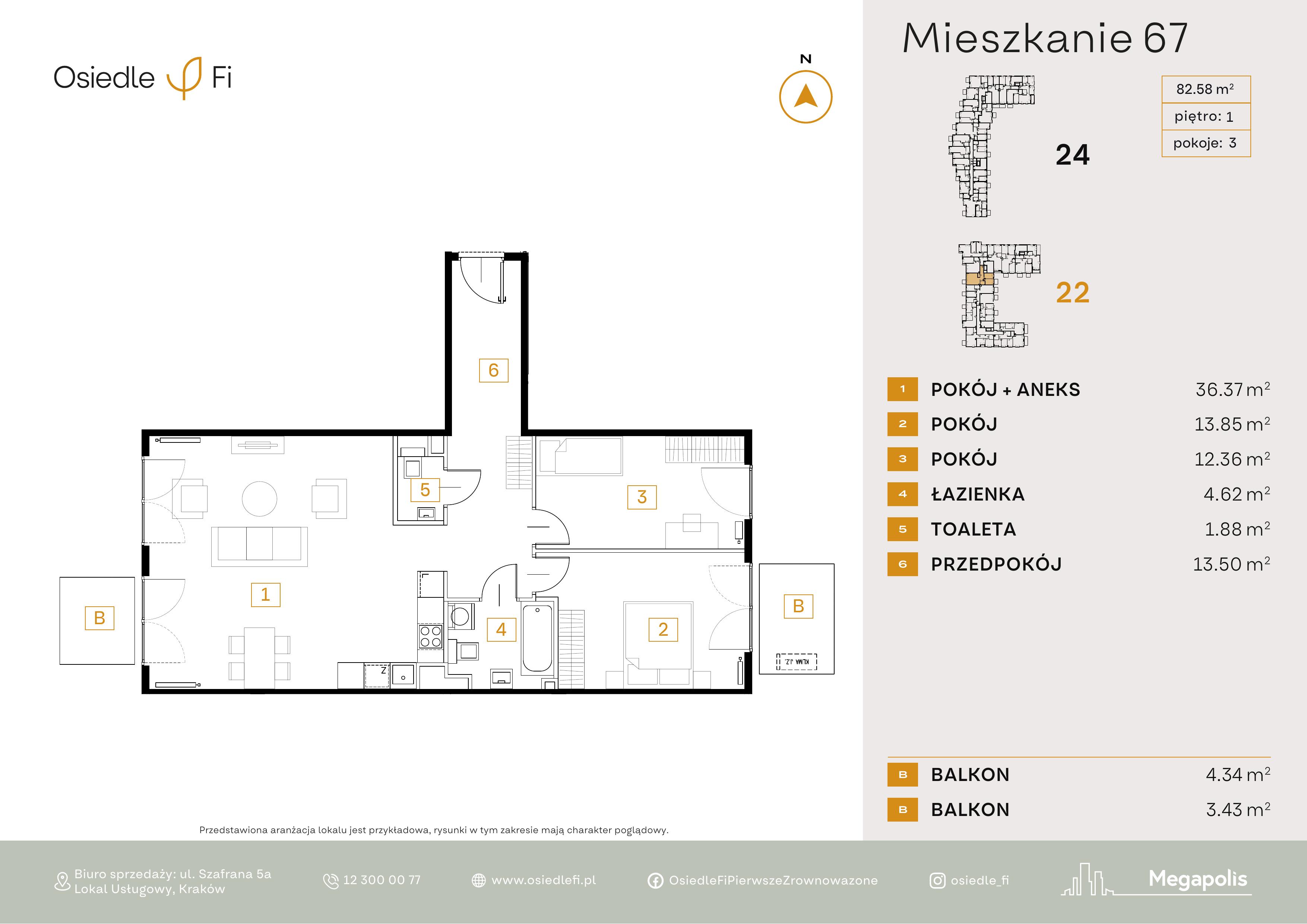 Rzut mieszkania 67