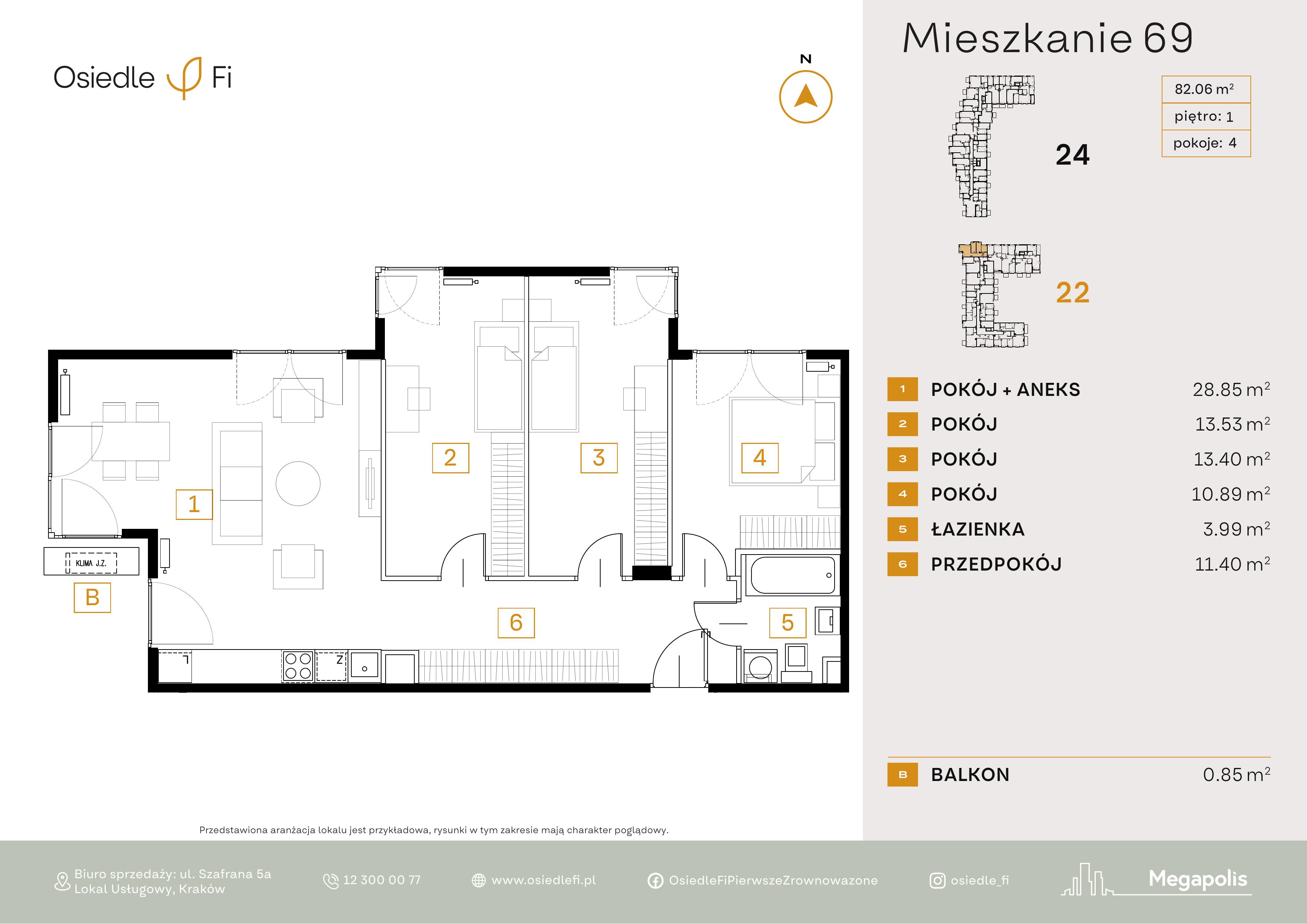 Rzut mieszkania 69