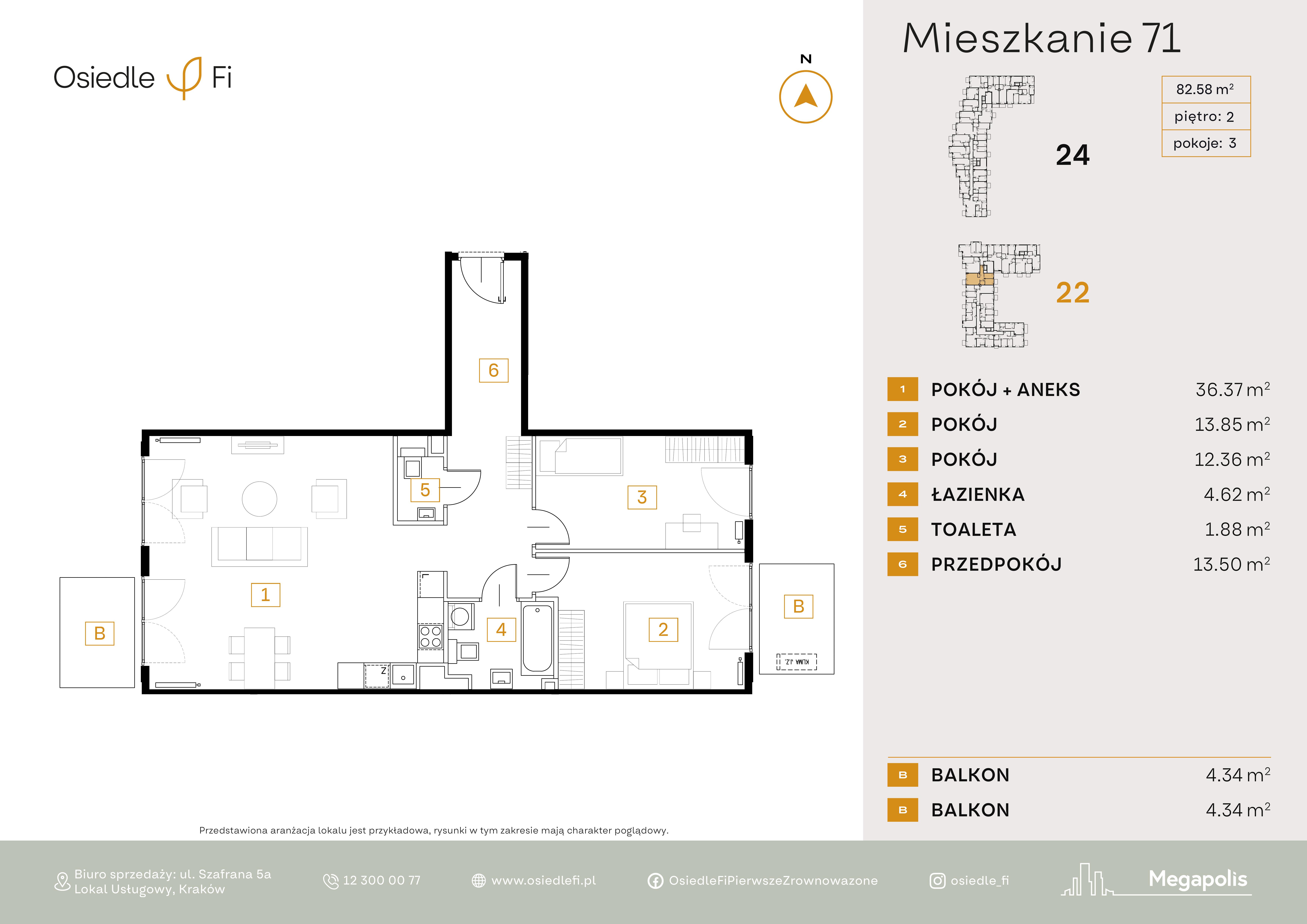 Rzut mieszkania 71