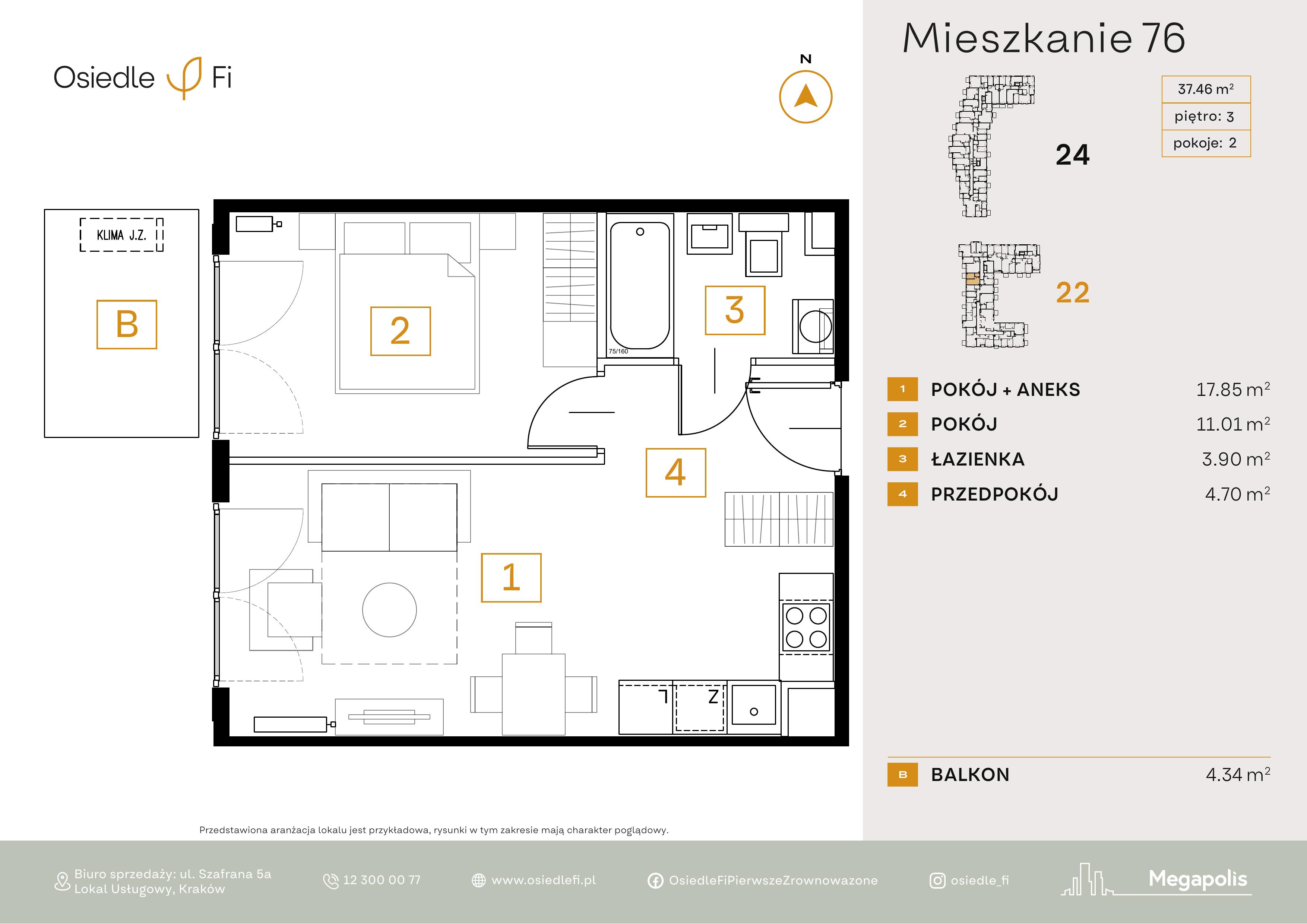 Rzut mieszkania 76