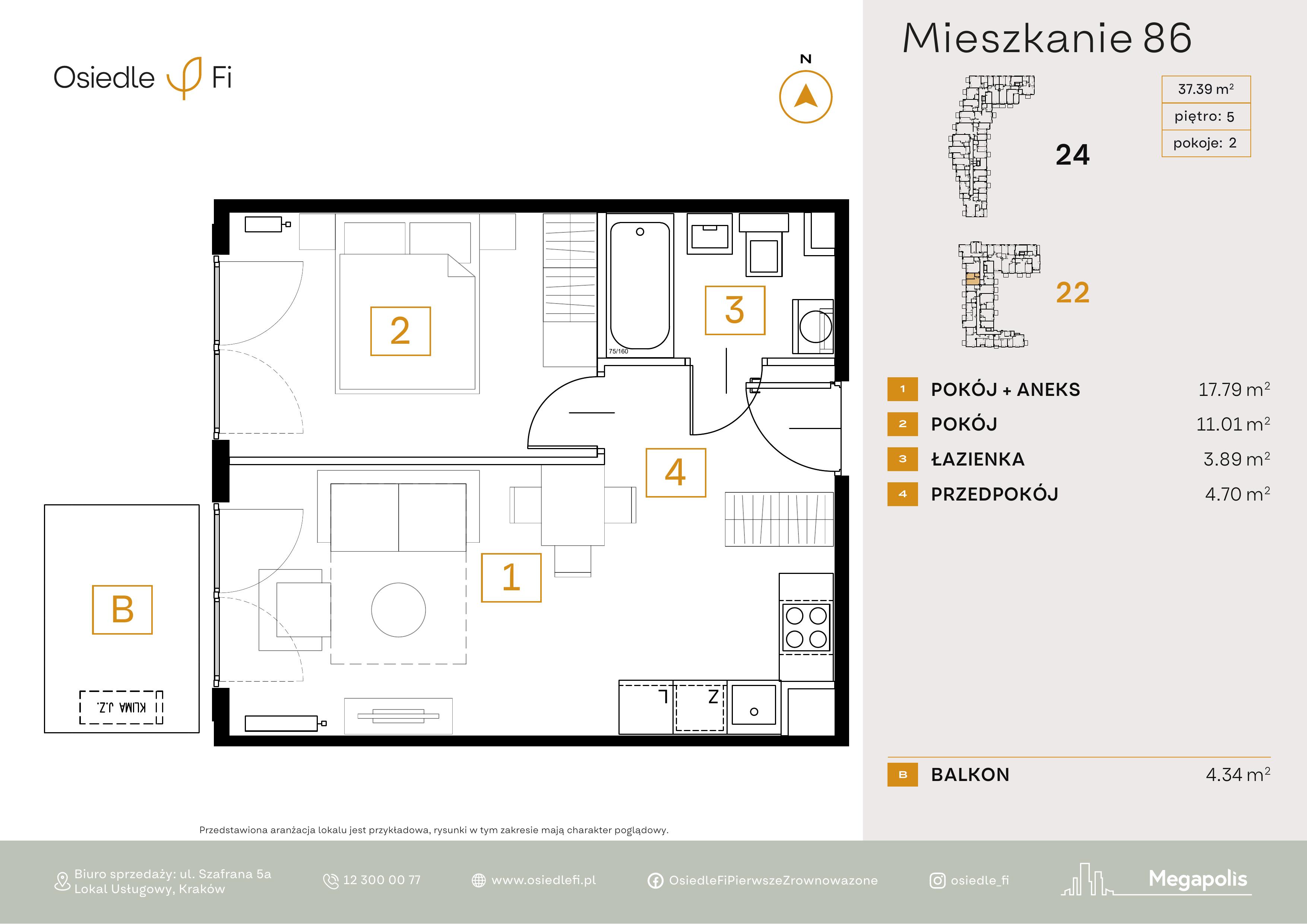 Rzut mieszkania 86