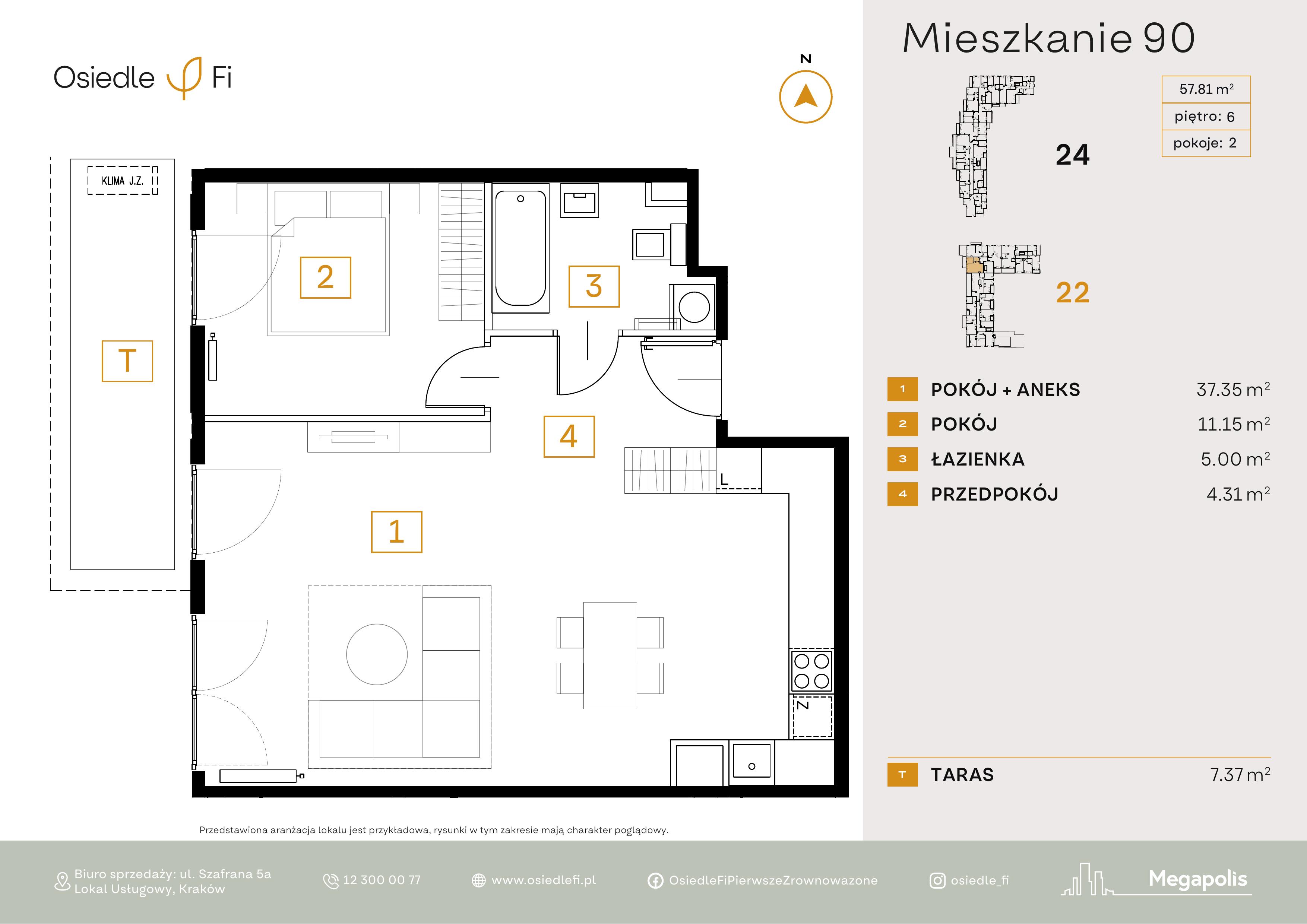 Rzut mieszkania 90