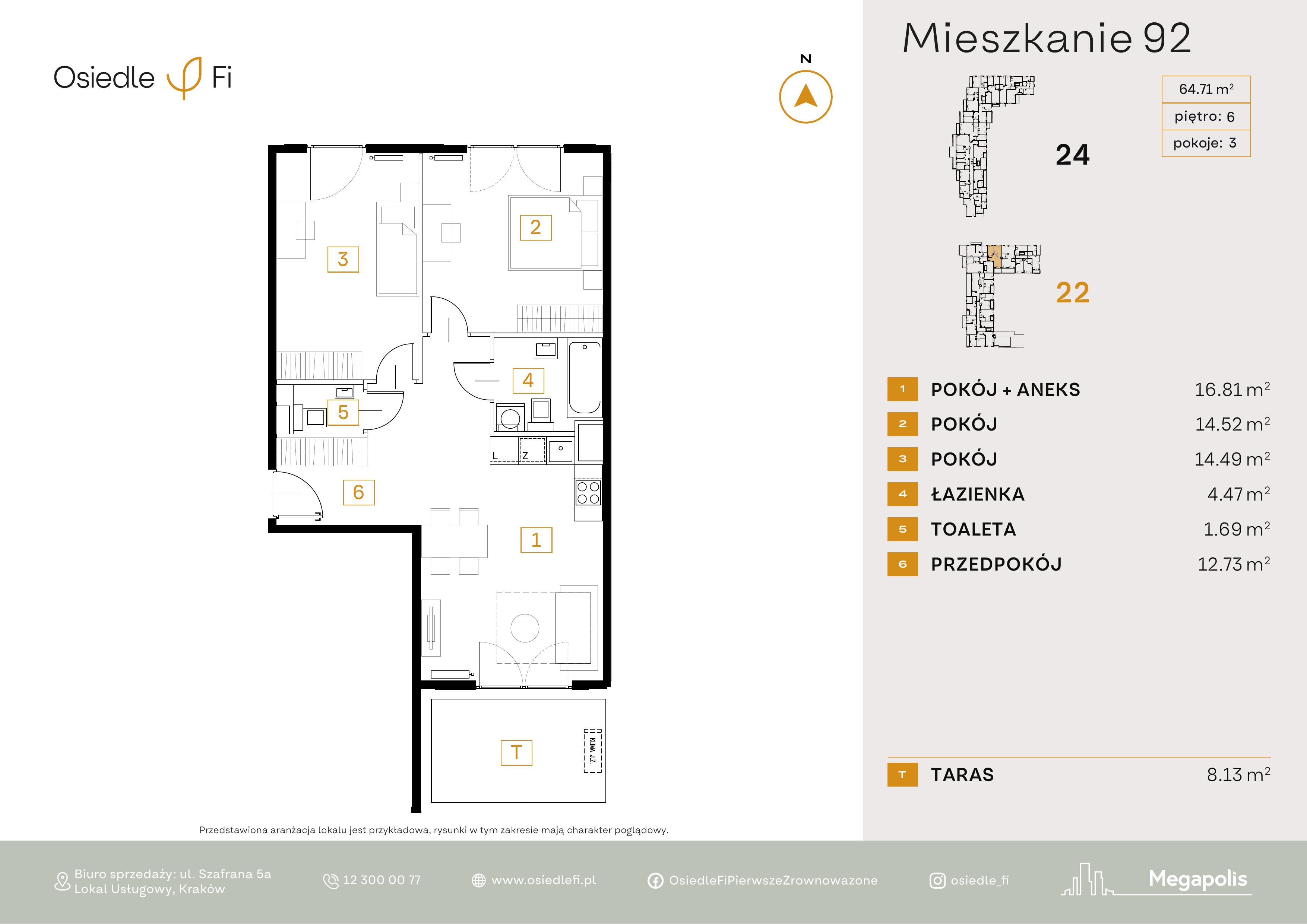 Rzut mieszkania 92