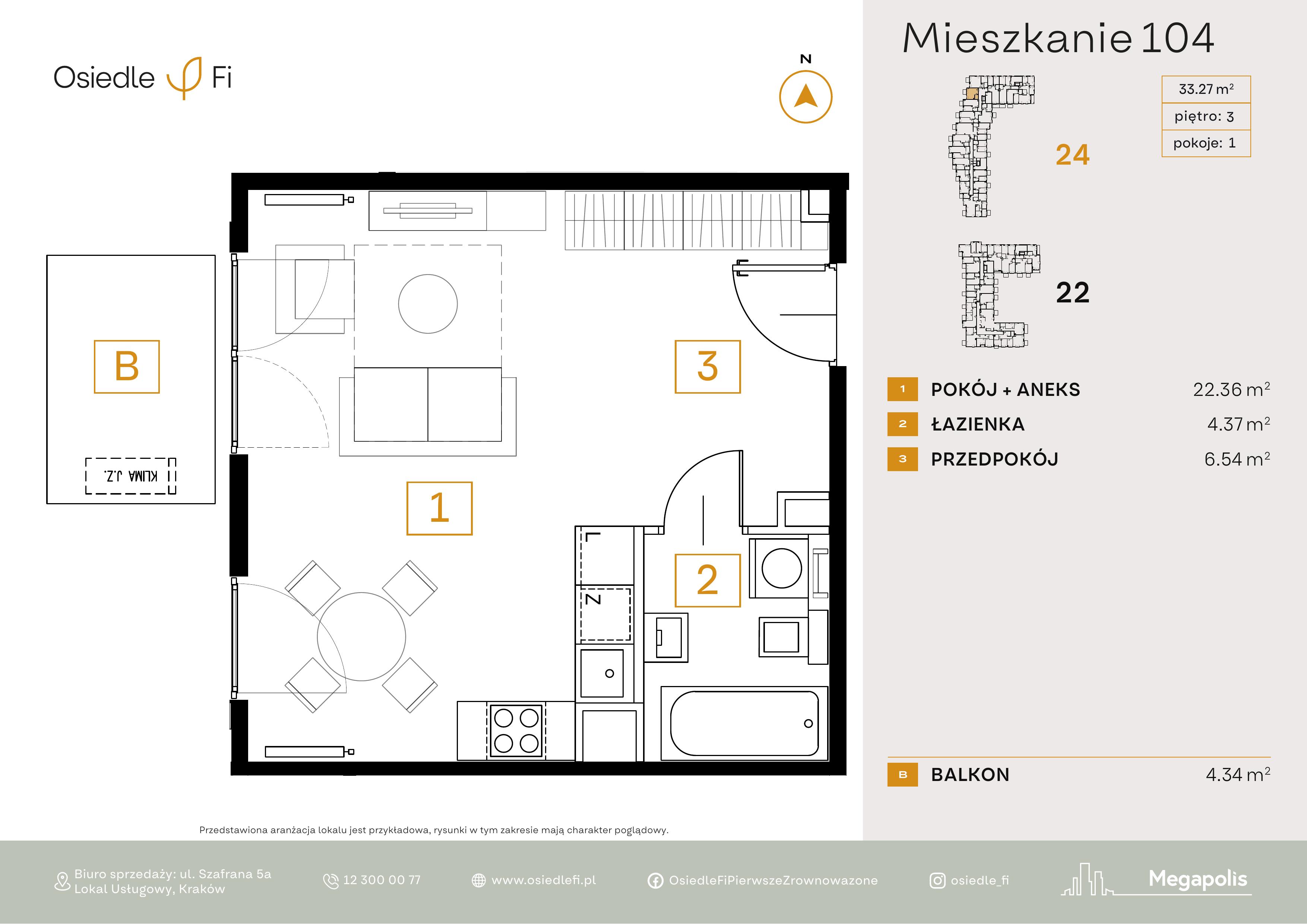 Rzut mieszkania 104
