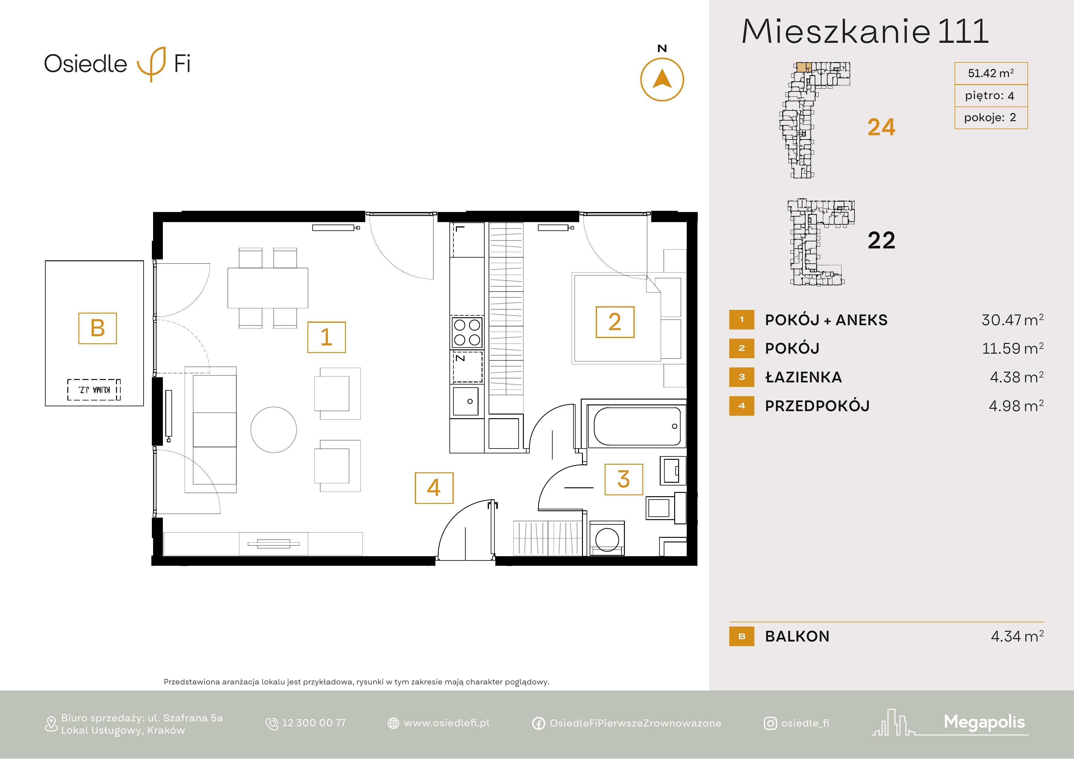 Rzut mieszkania 111