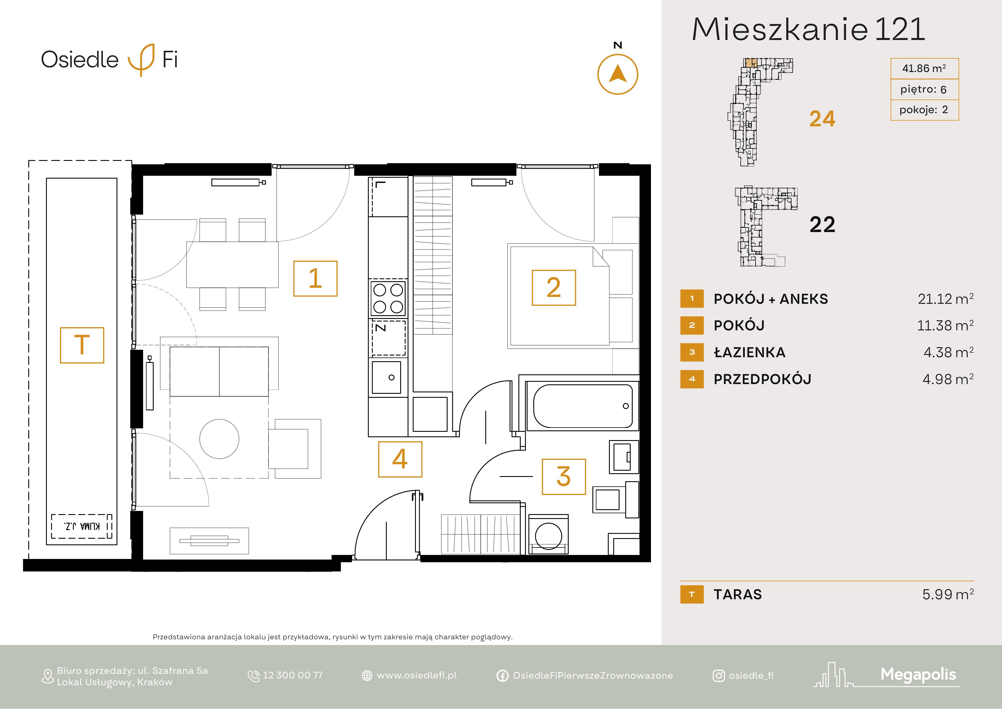 Rzut mieszkania 121