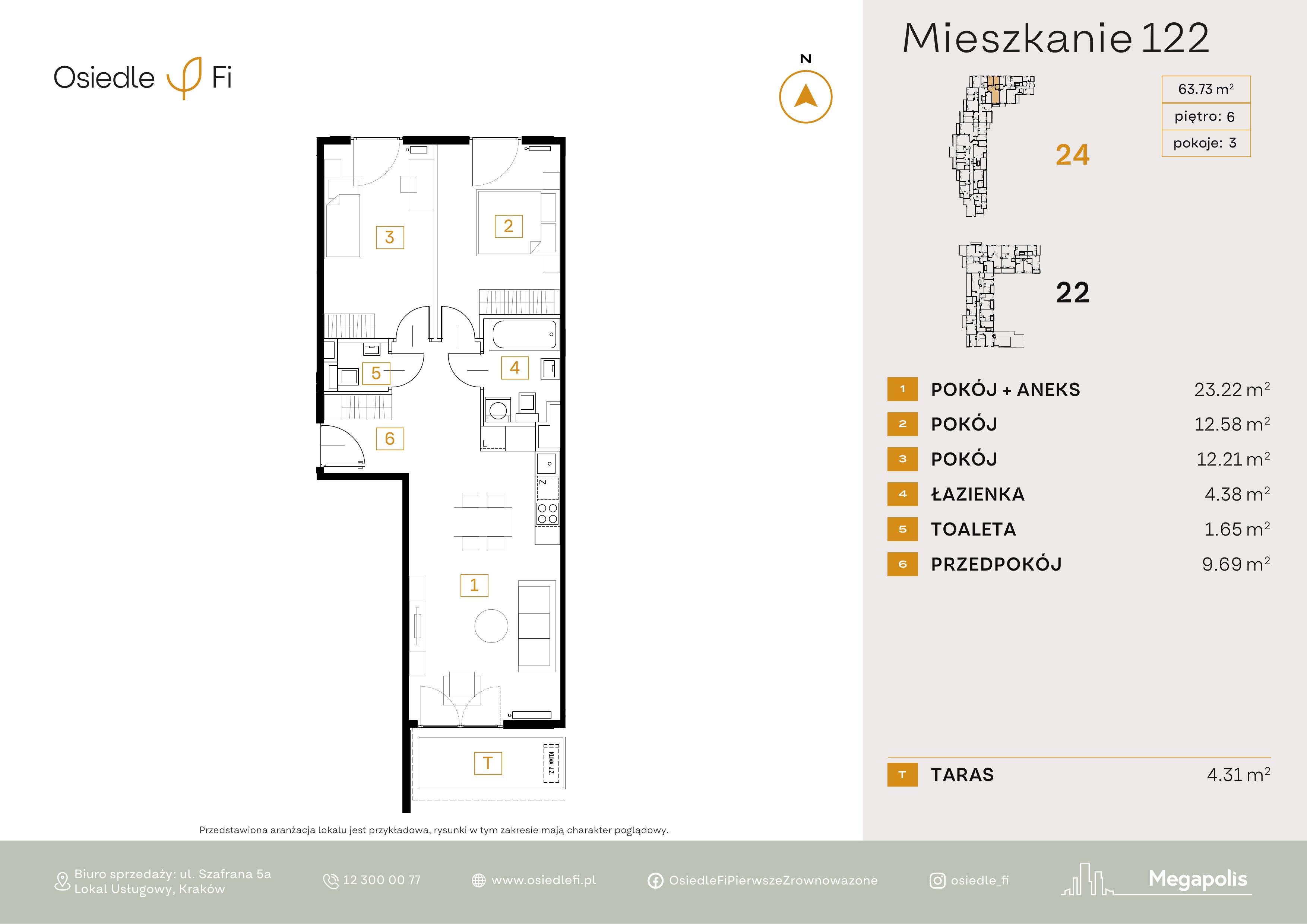 Rzut mieszkania 122