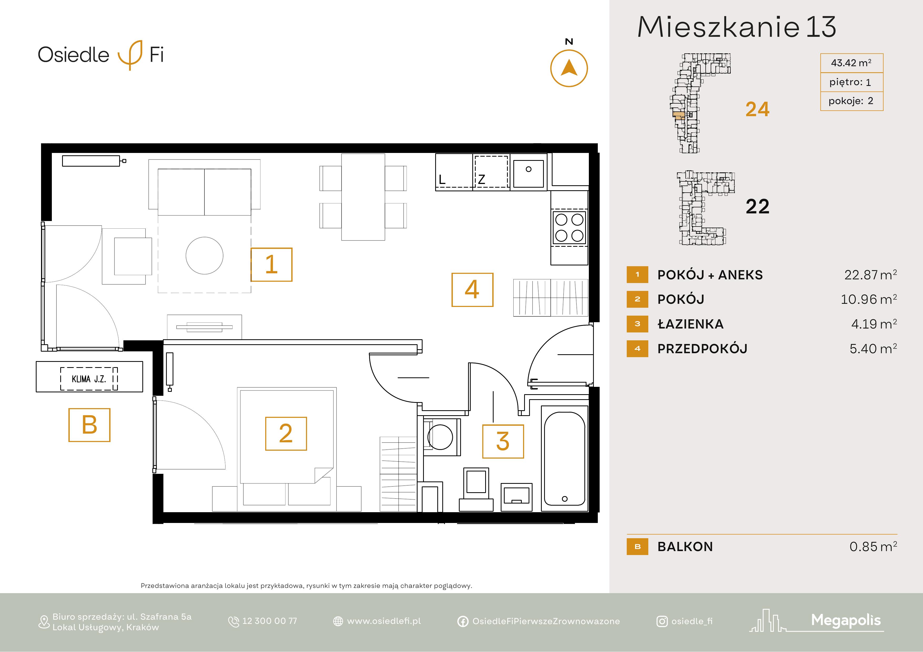 Rzut mieszkania 13