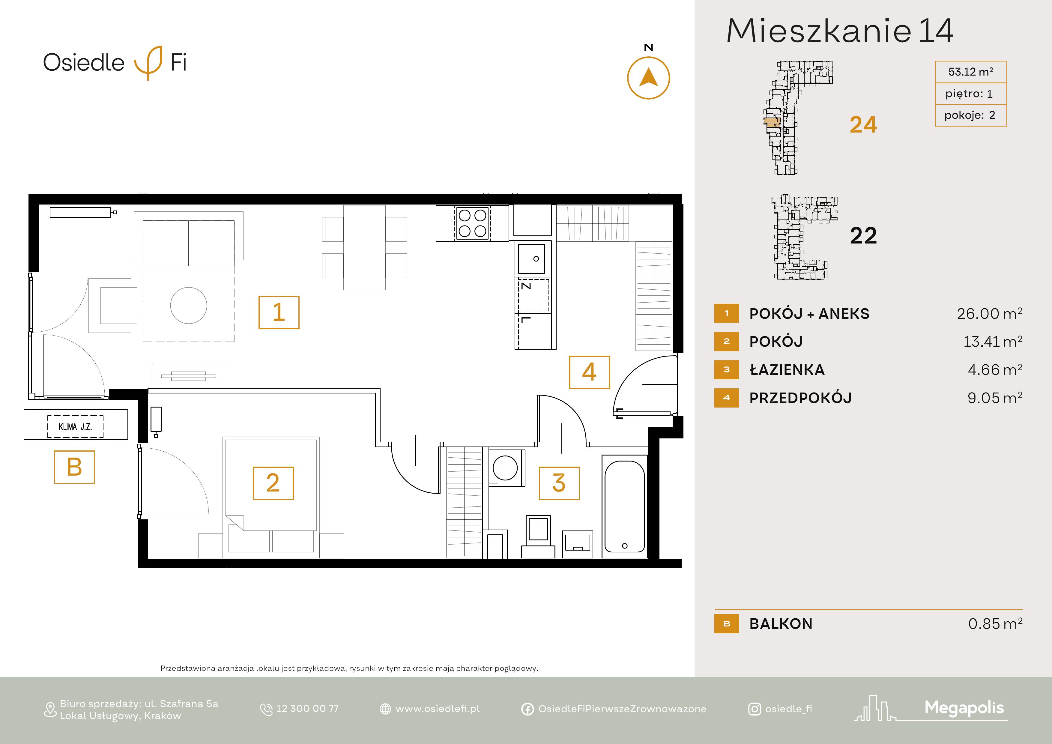 Rzut mieszkania 14