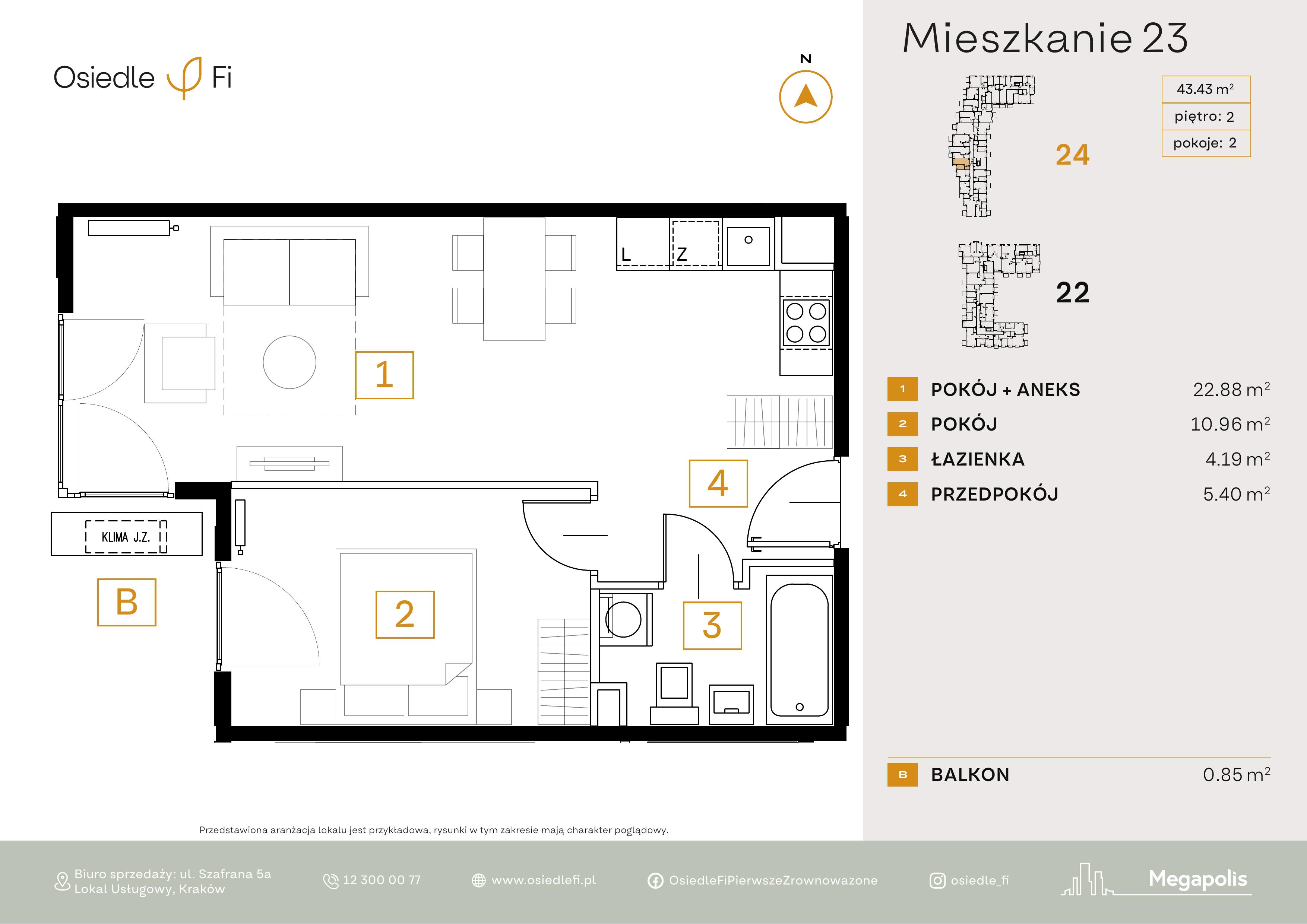 Rzut mieszkania 23