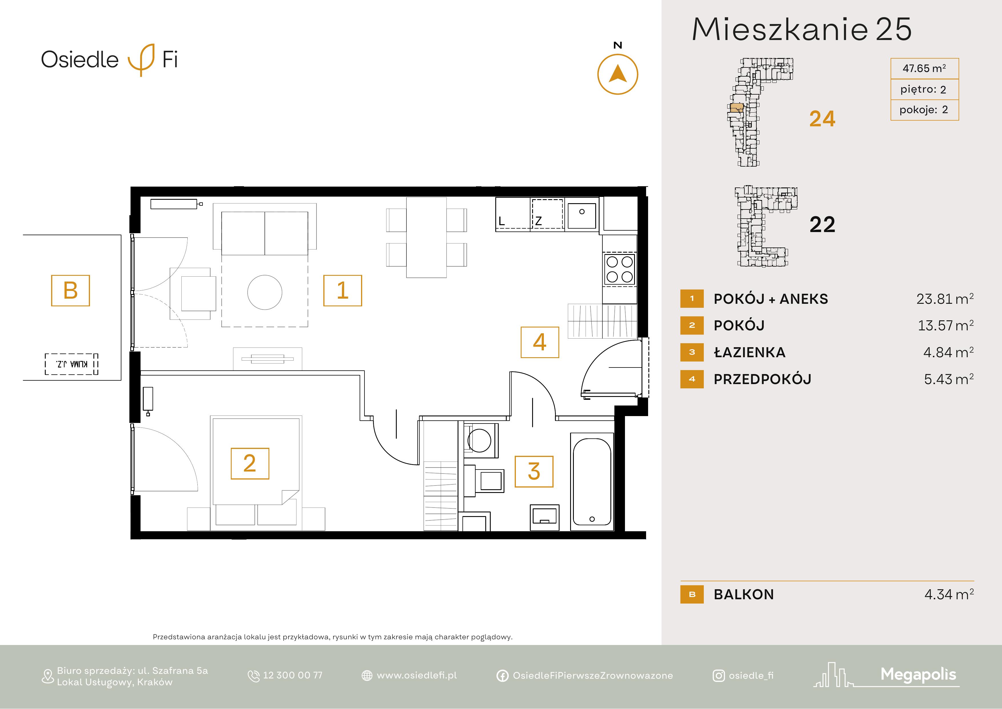 Rzut mieszkania 25