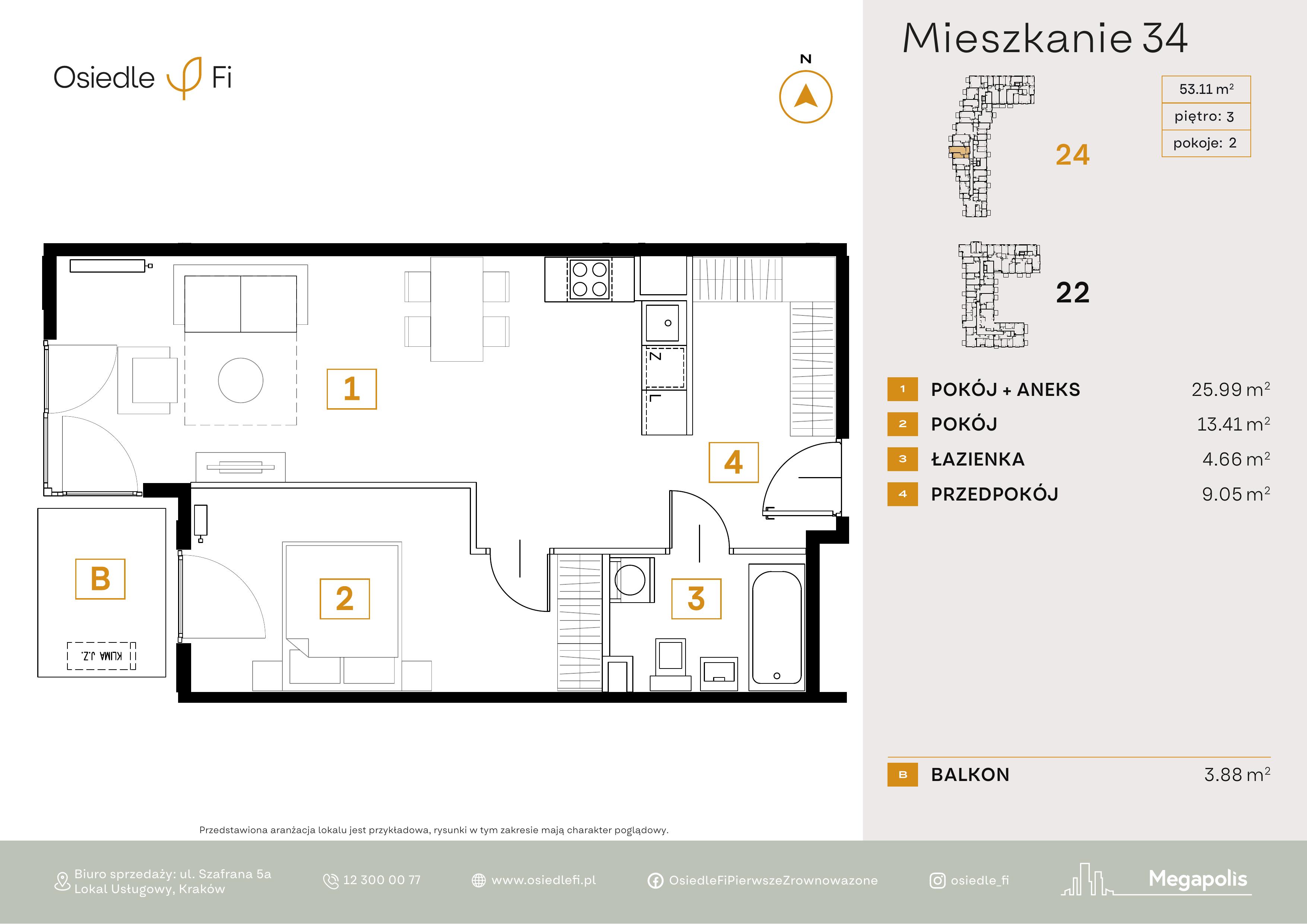 Rzut mieszkania 34