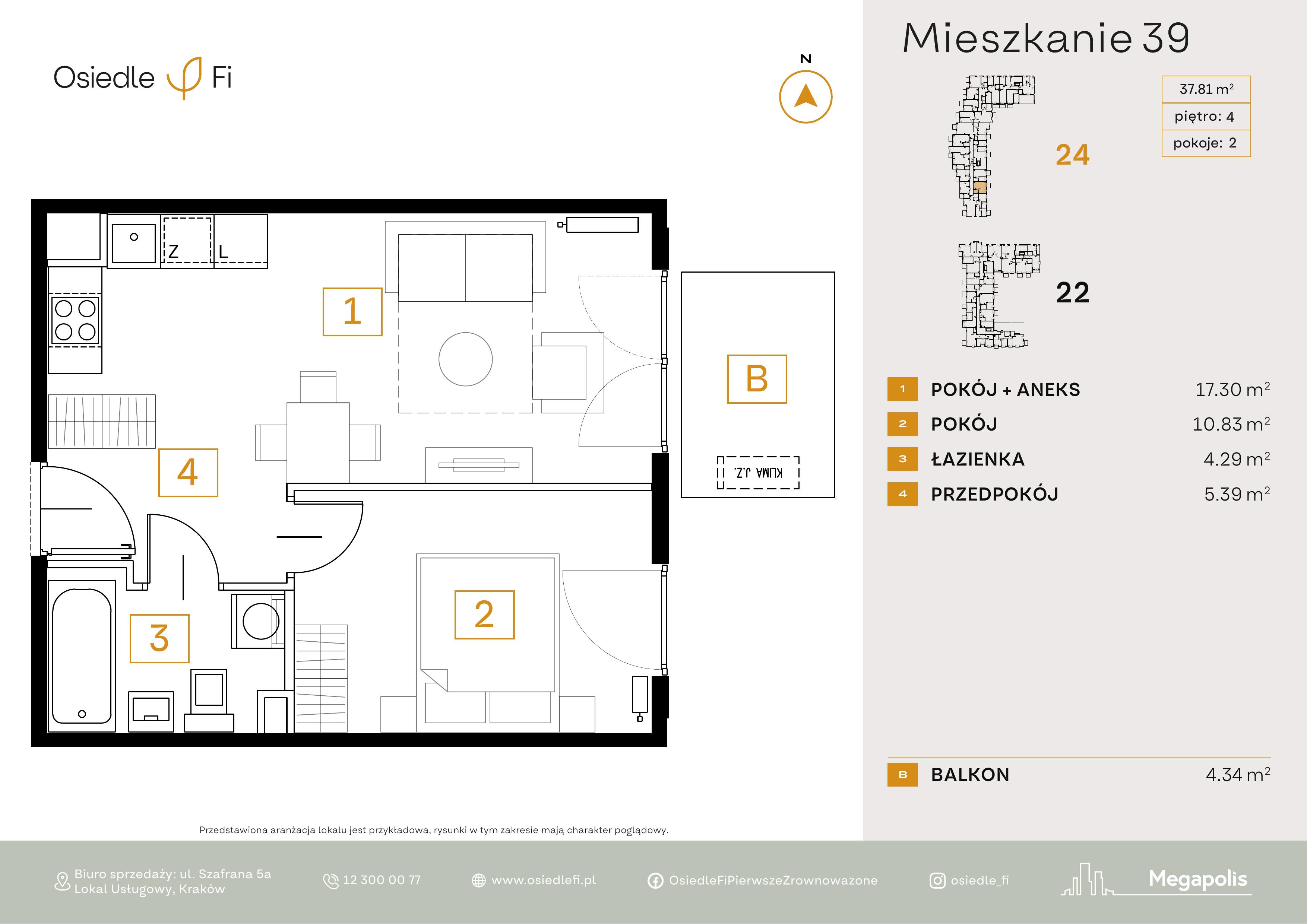 Rzut mieszkania 39