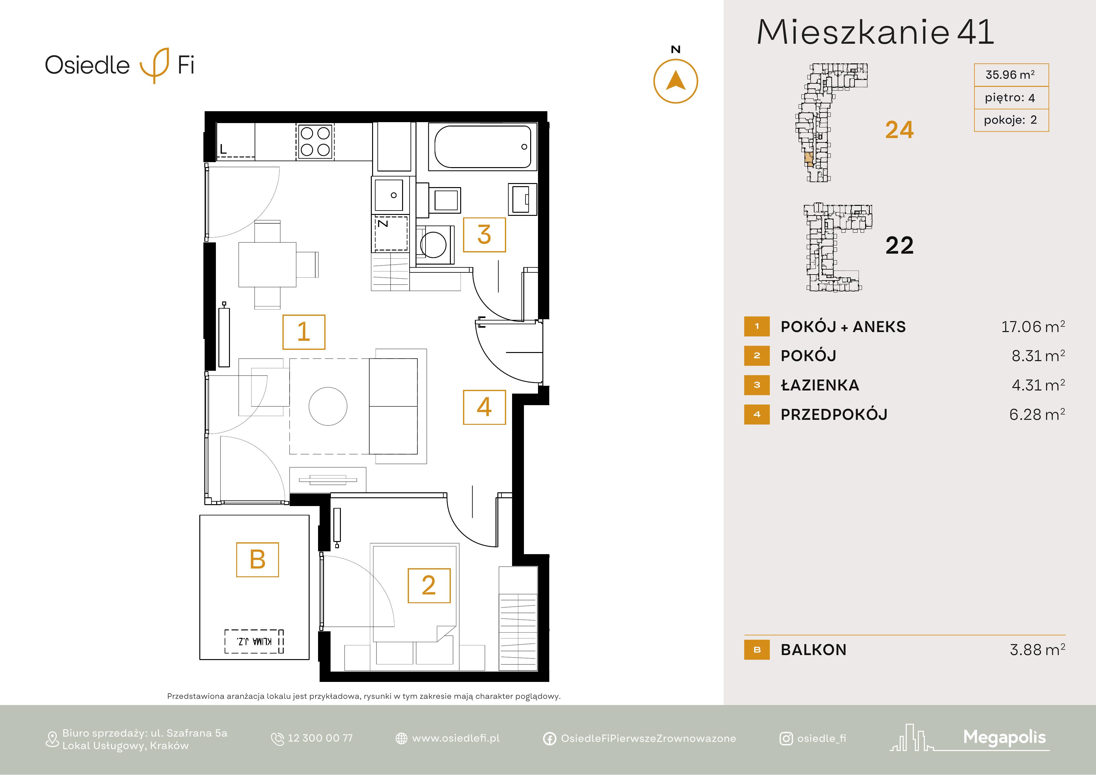 Rzut mieszkania 41