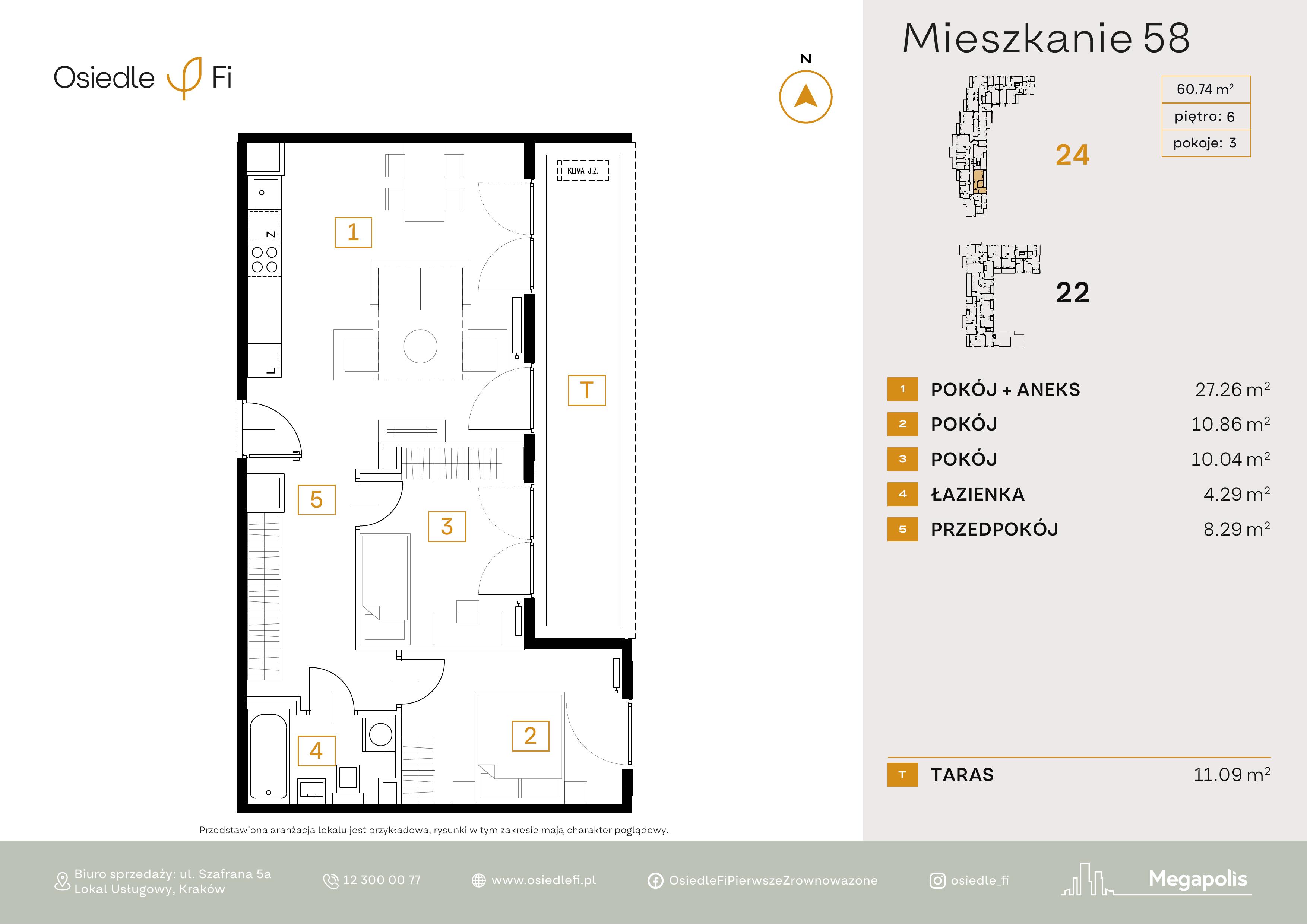 Rzut mieszkania 58