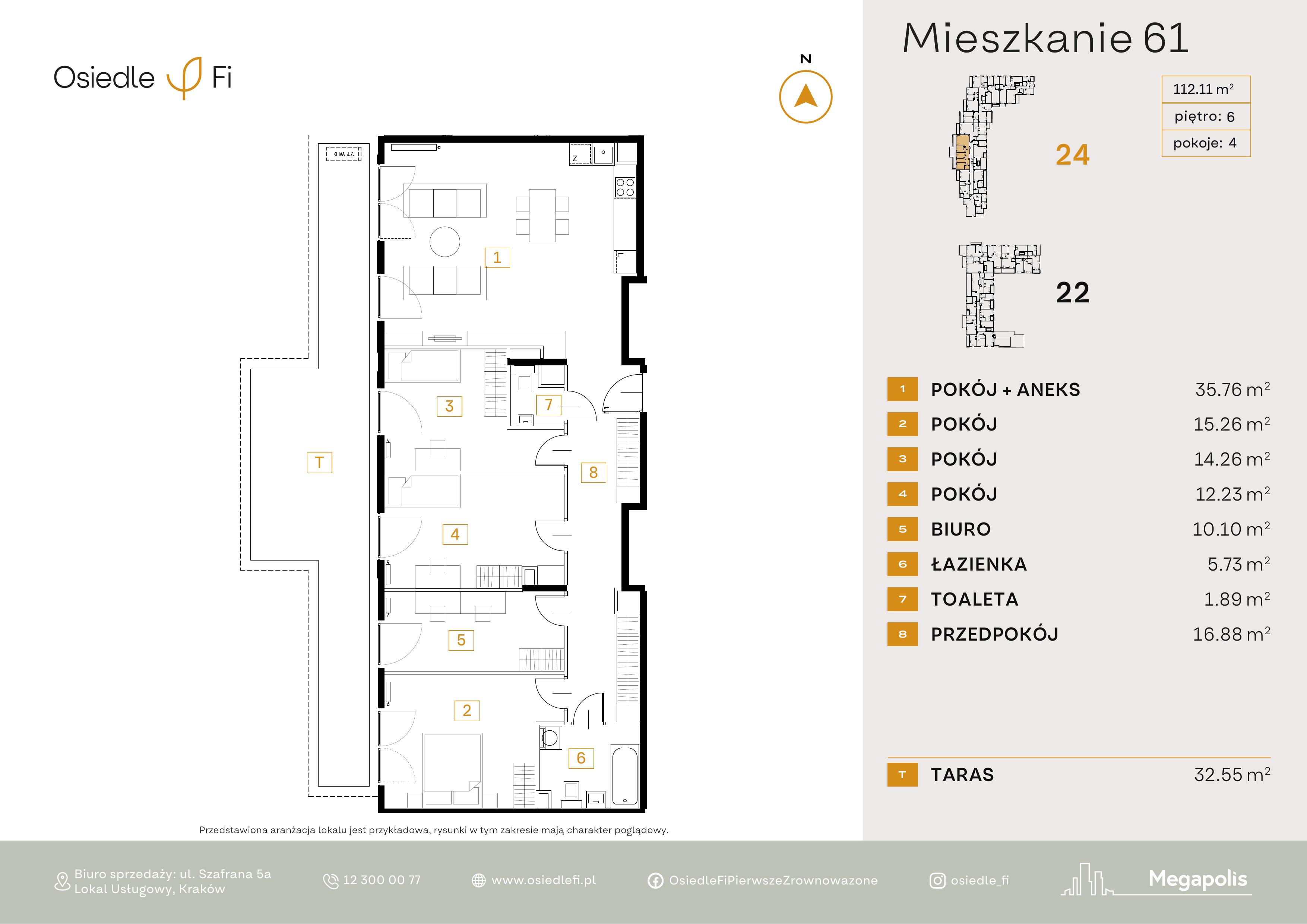 Rzut mieszkania 61