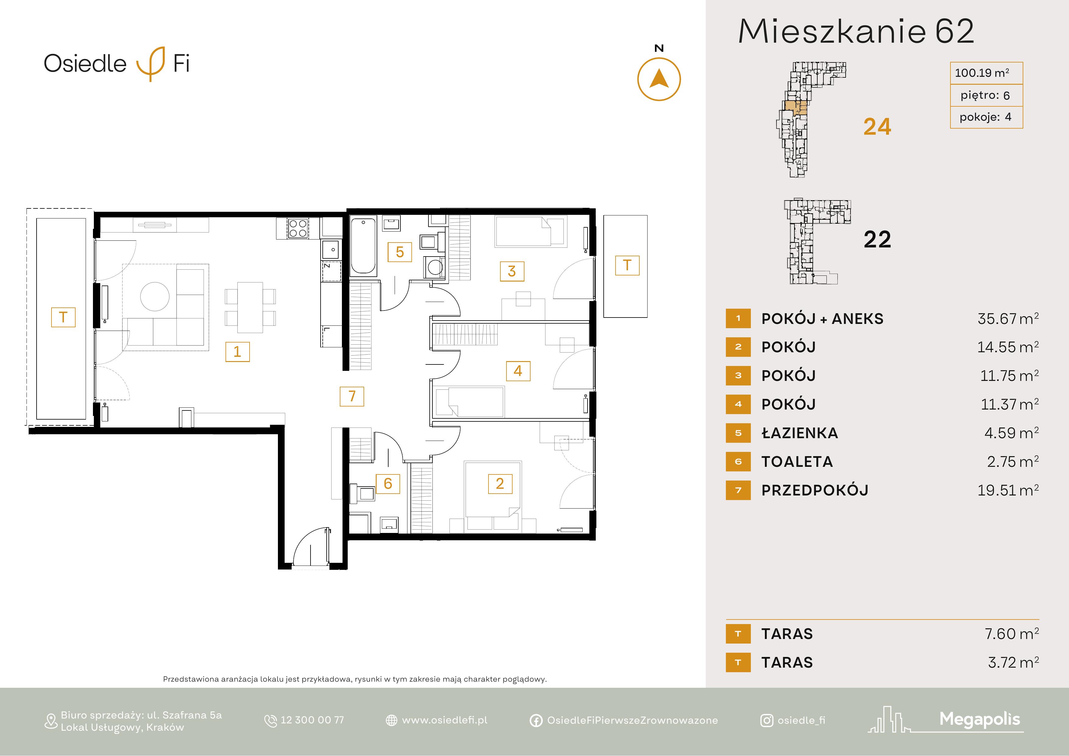 Rzut mieszkania 62
