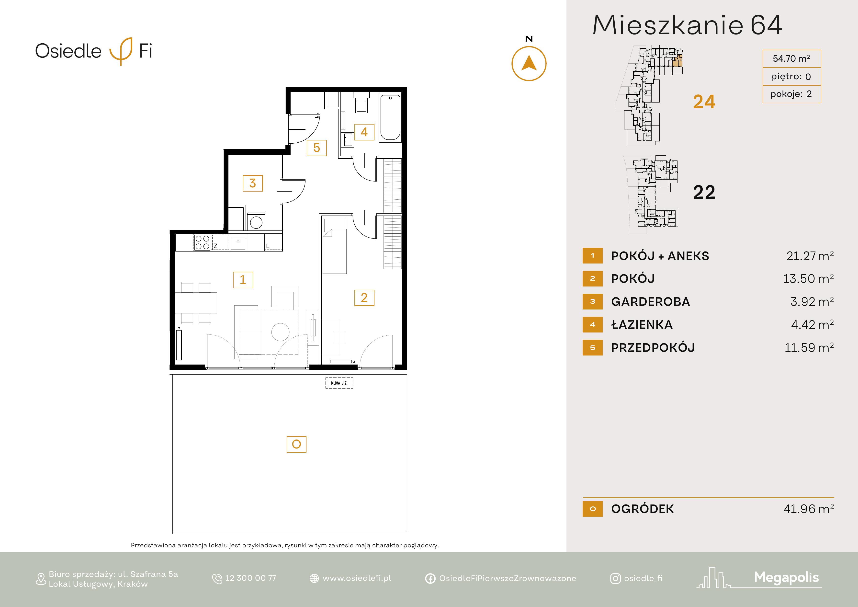 Rzut mieszkania 64