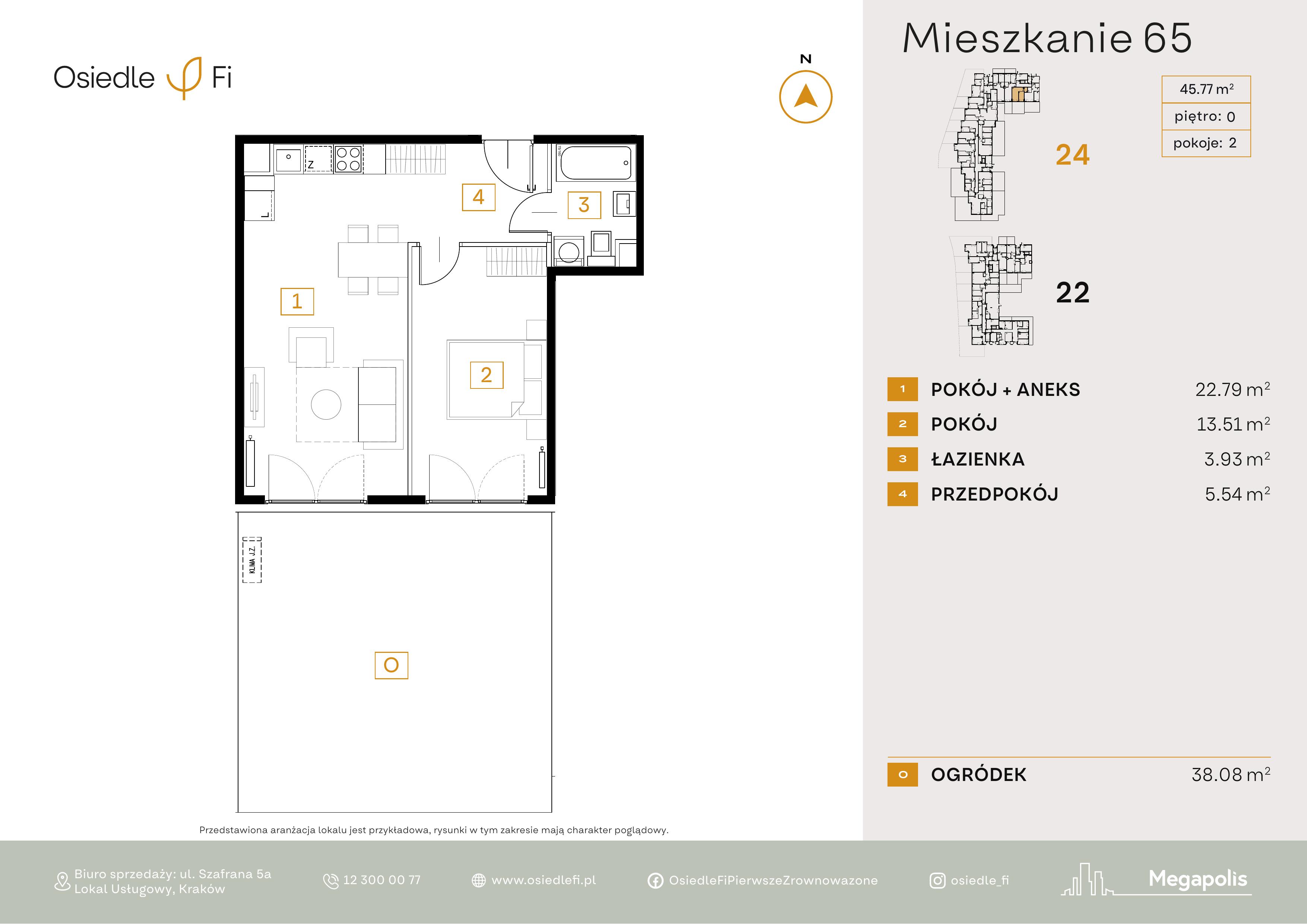 Rzut mieszkania 65