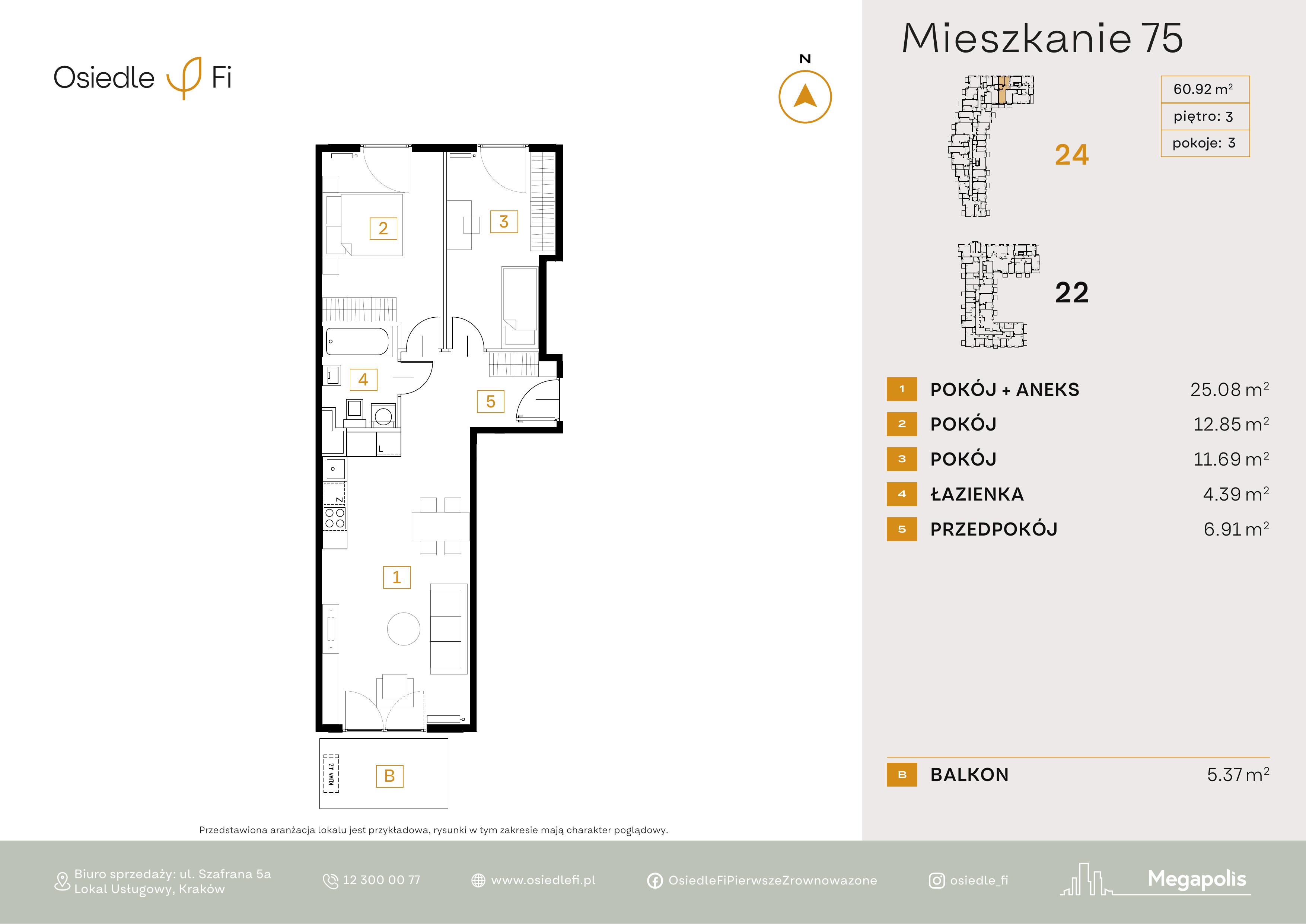 Rzut mieszkania 75
