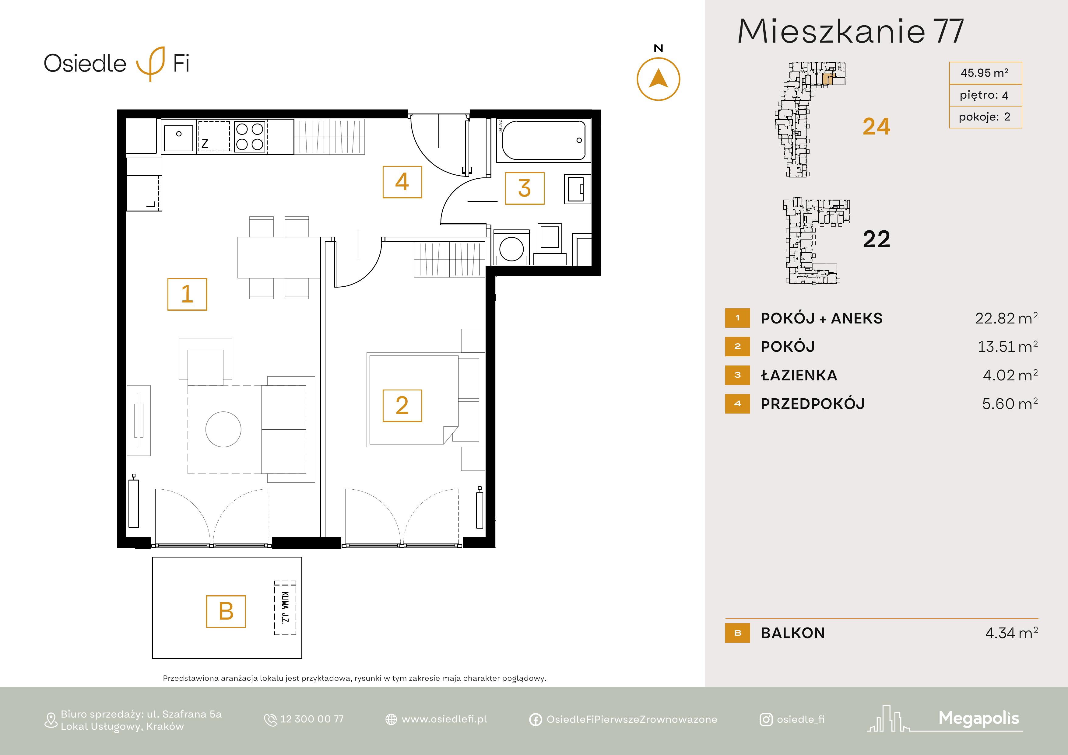 Rzut mieszkania 77
