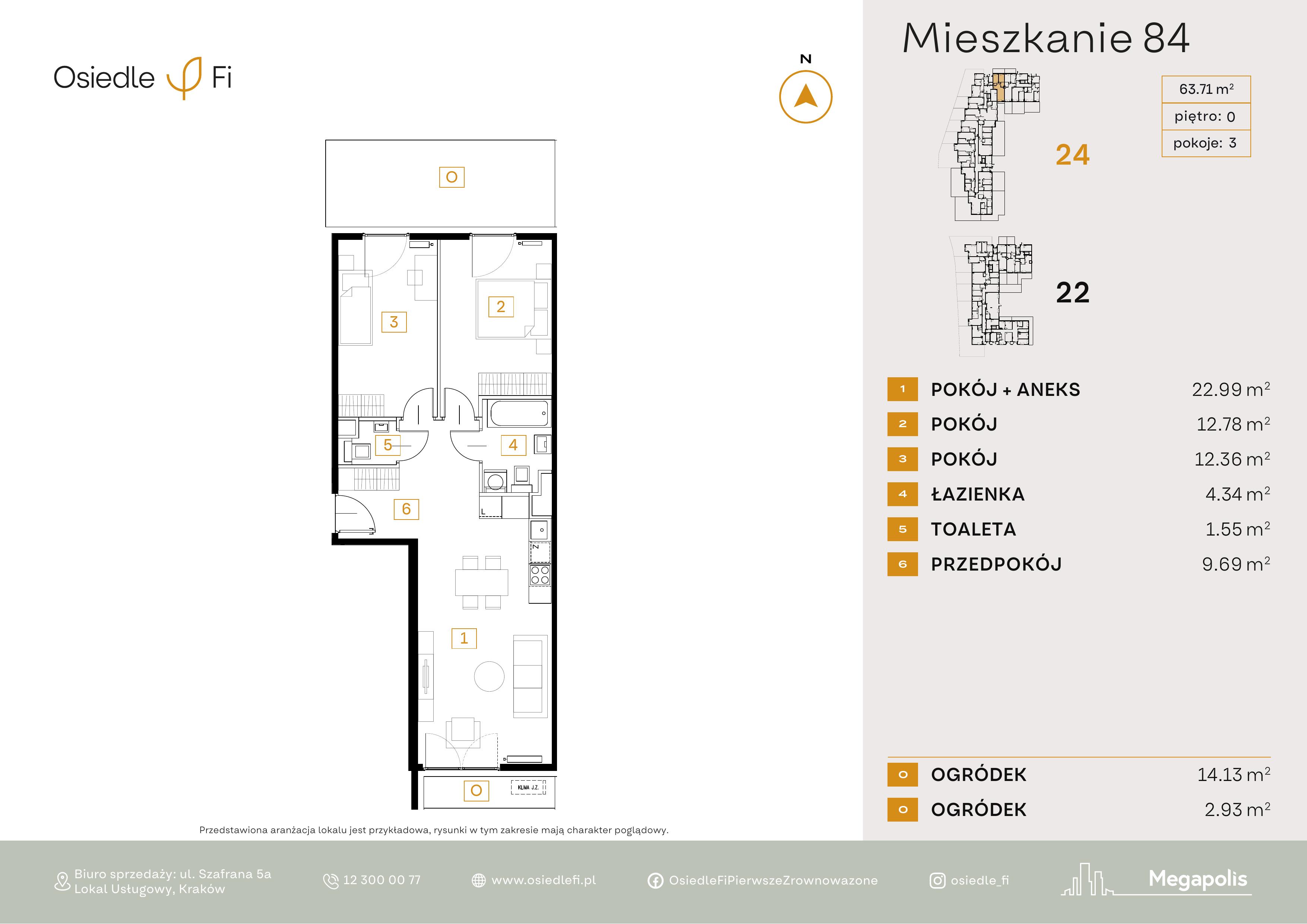 Rzut mieszkania 84