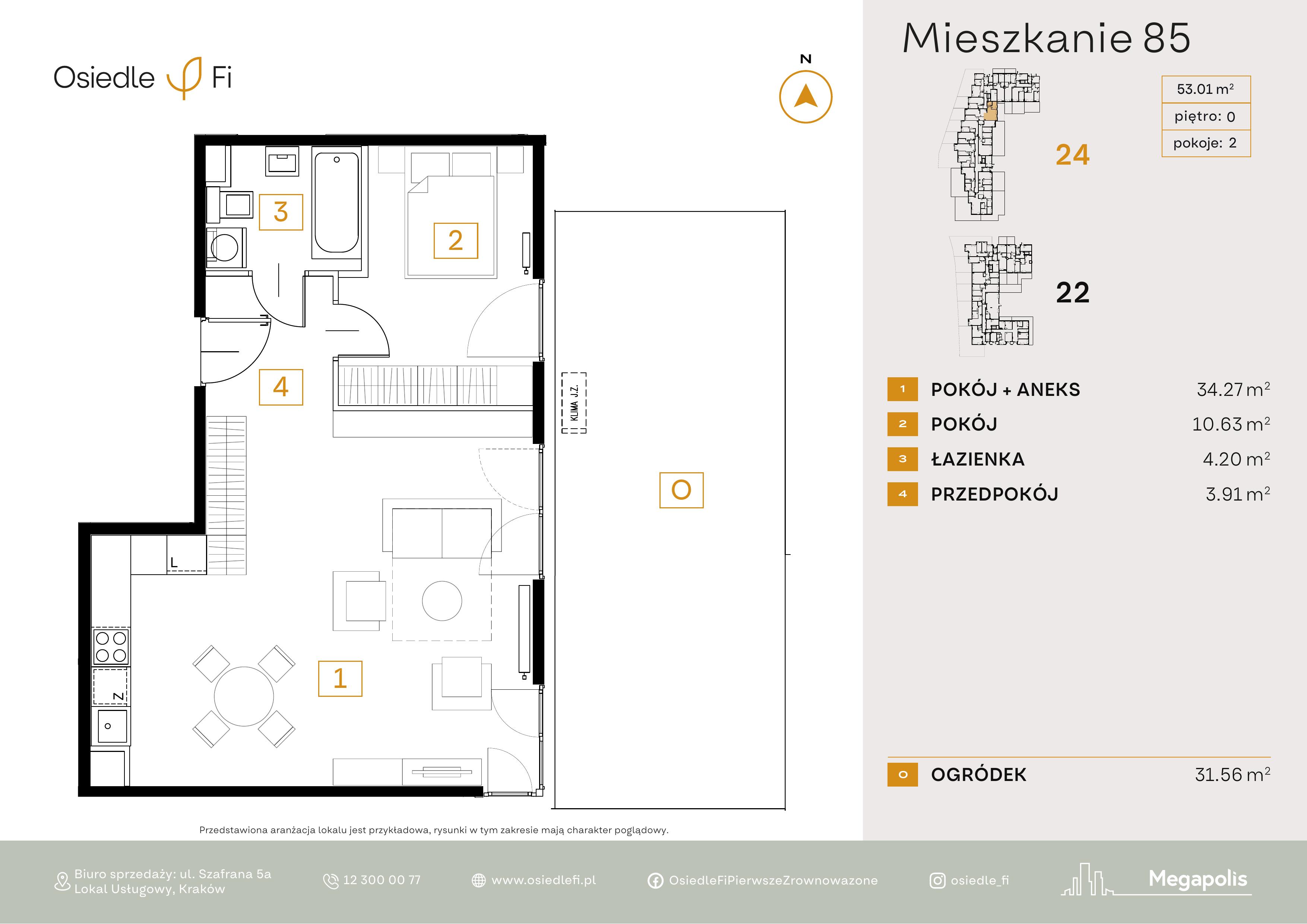 Rzut mieszkania 85