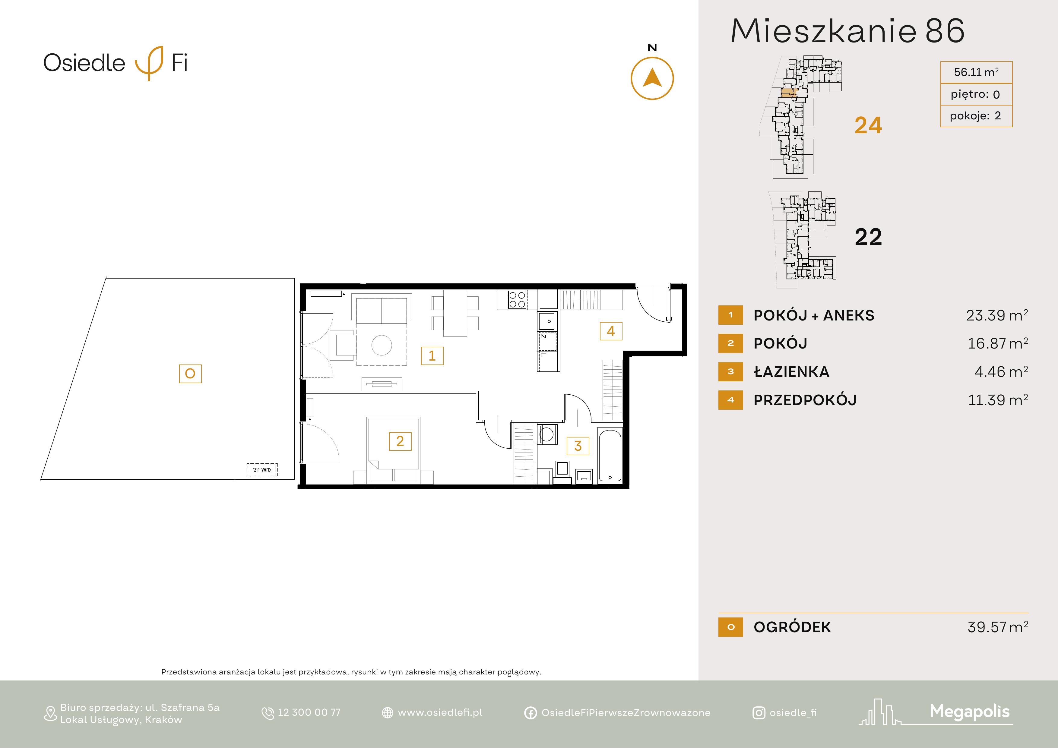 Rzut mieszkania 86