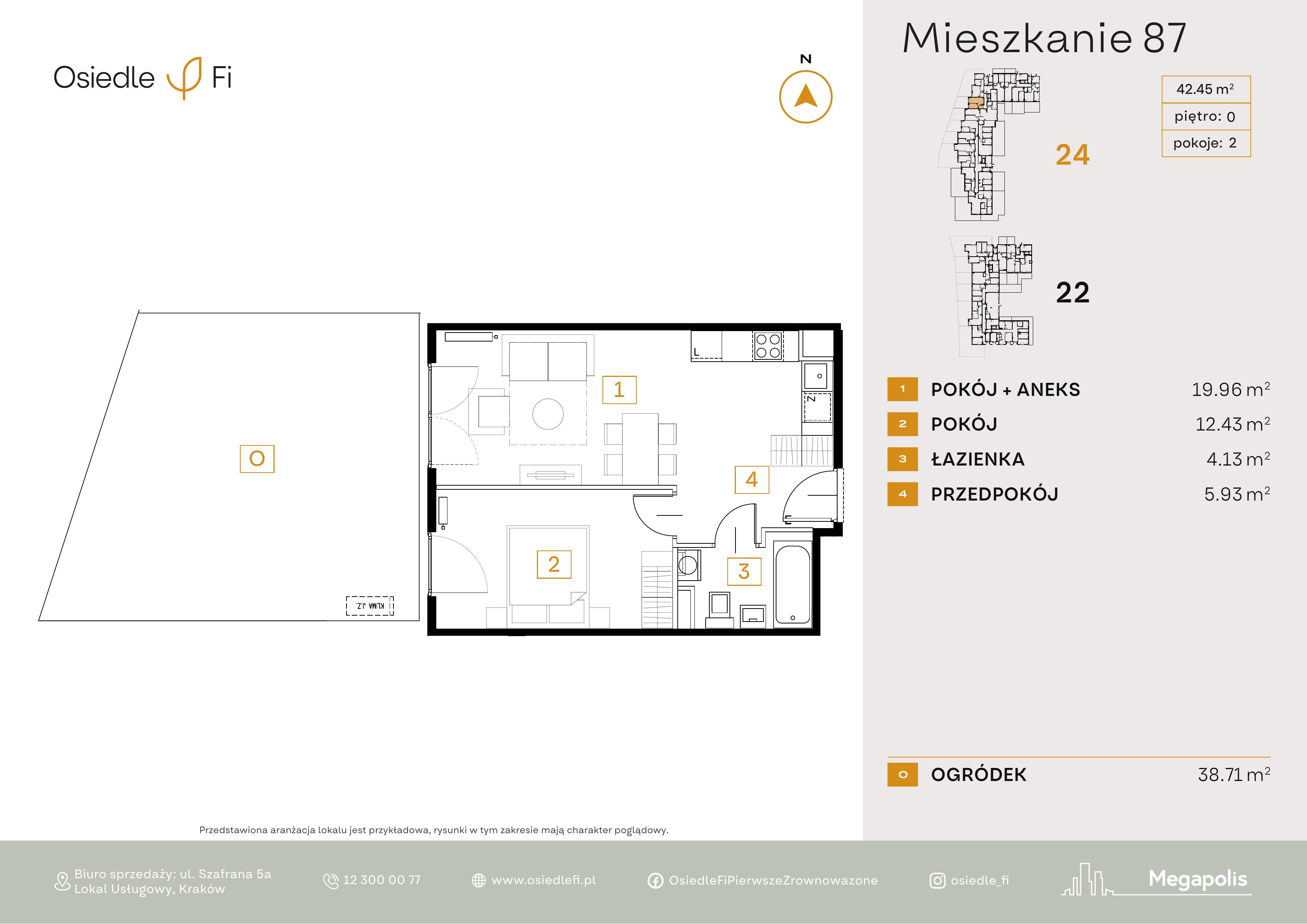 Rzut mieszkania 87