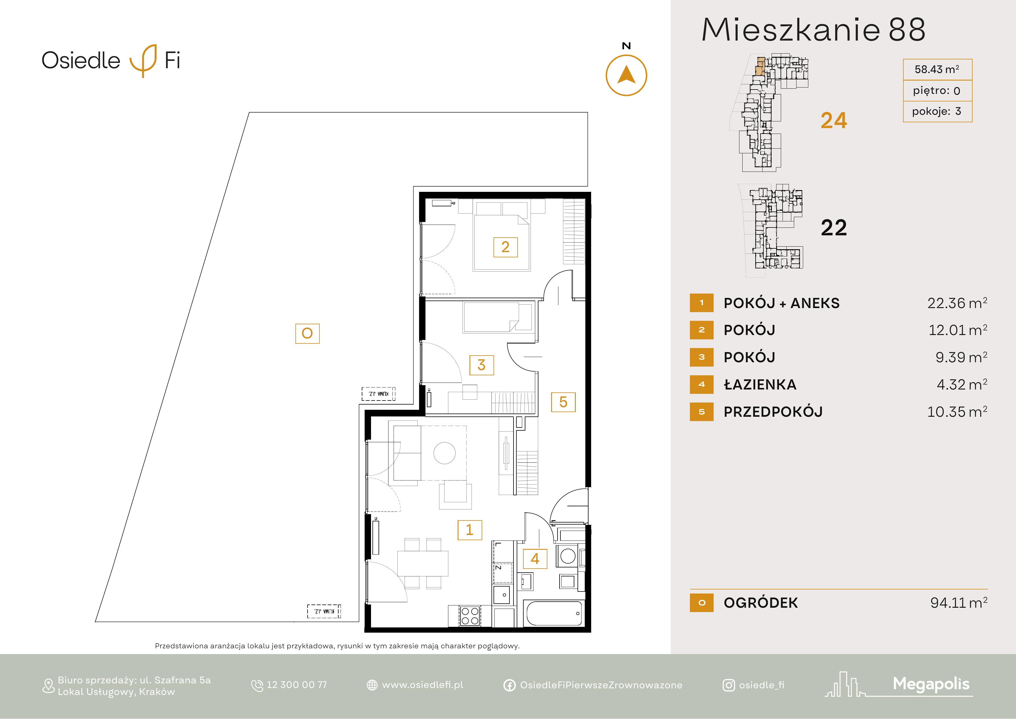 Rzut mieszkania 88