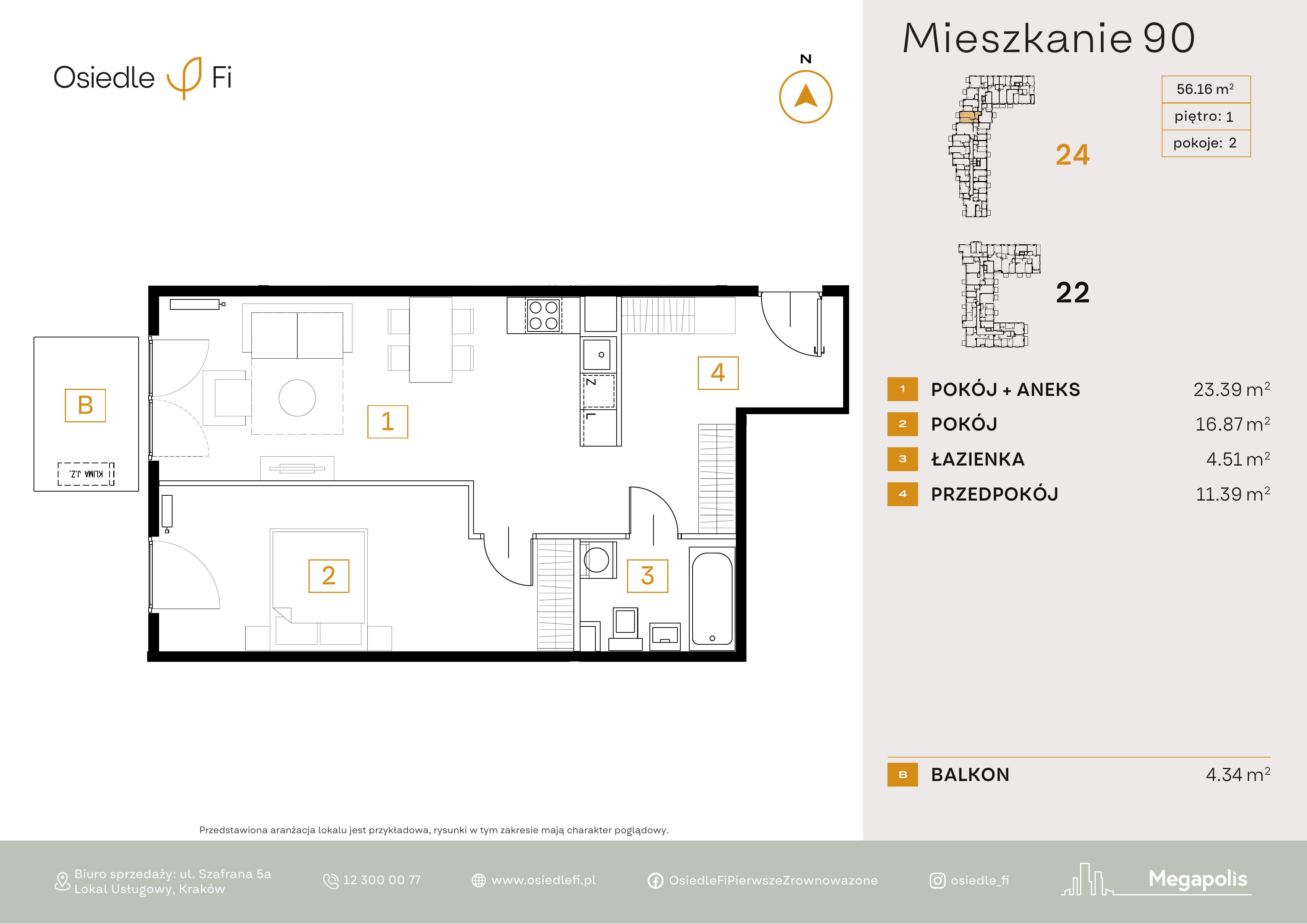 Rzut mieszkania 90