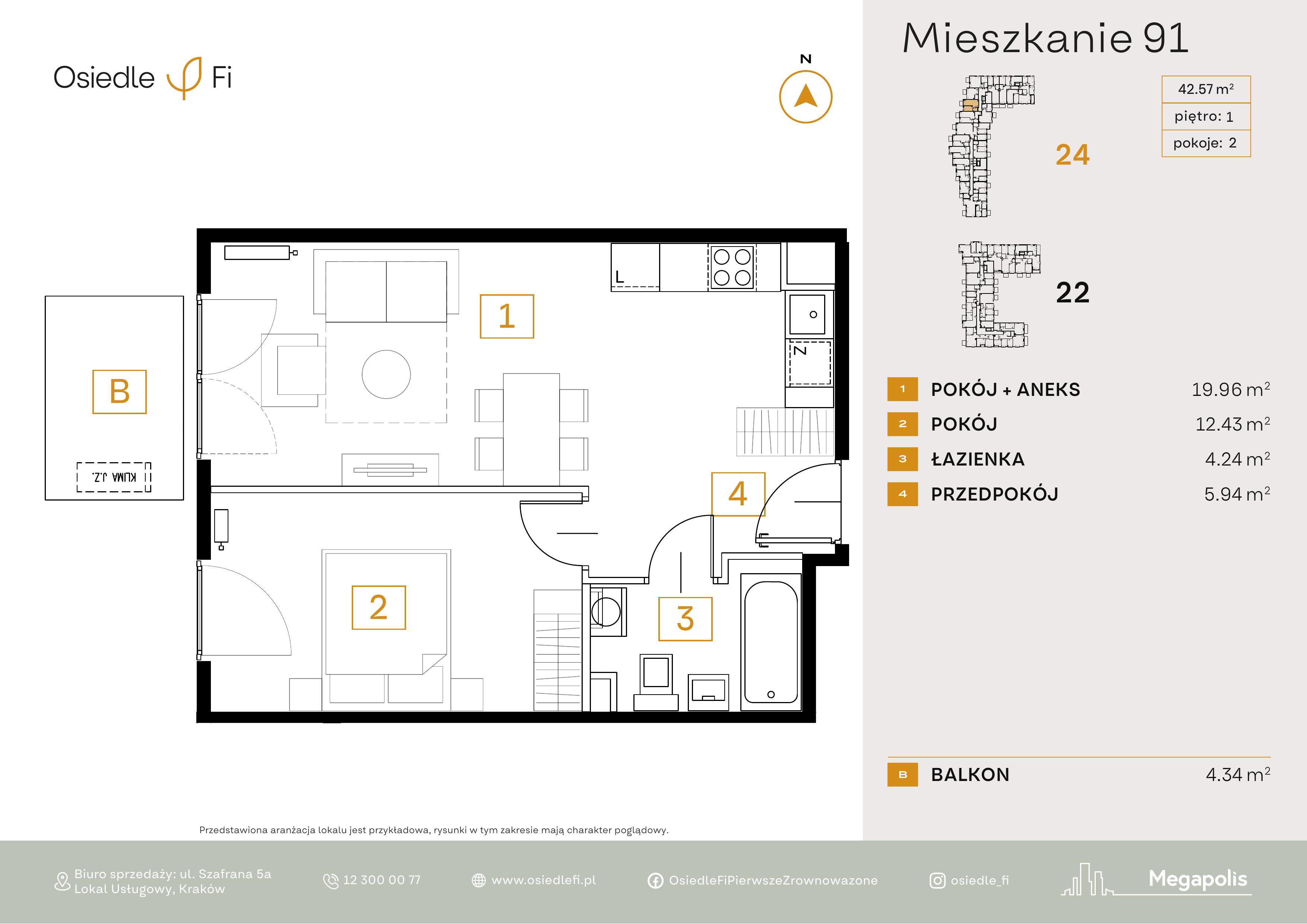Rzut mieszkania 91