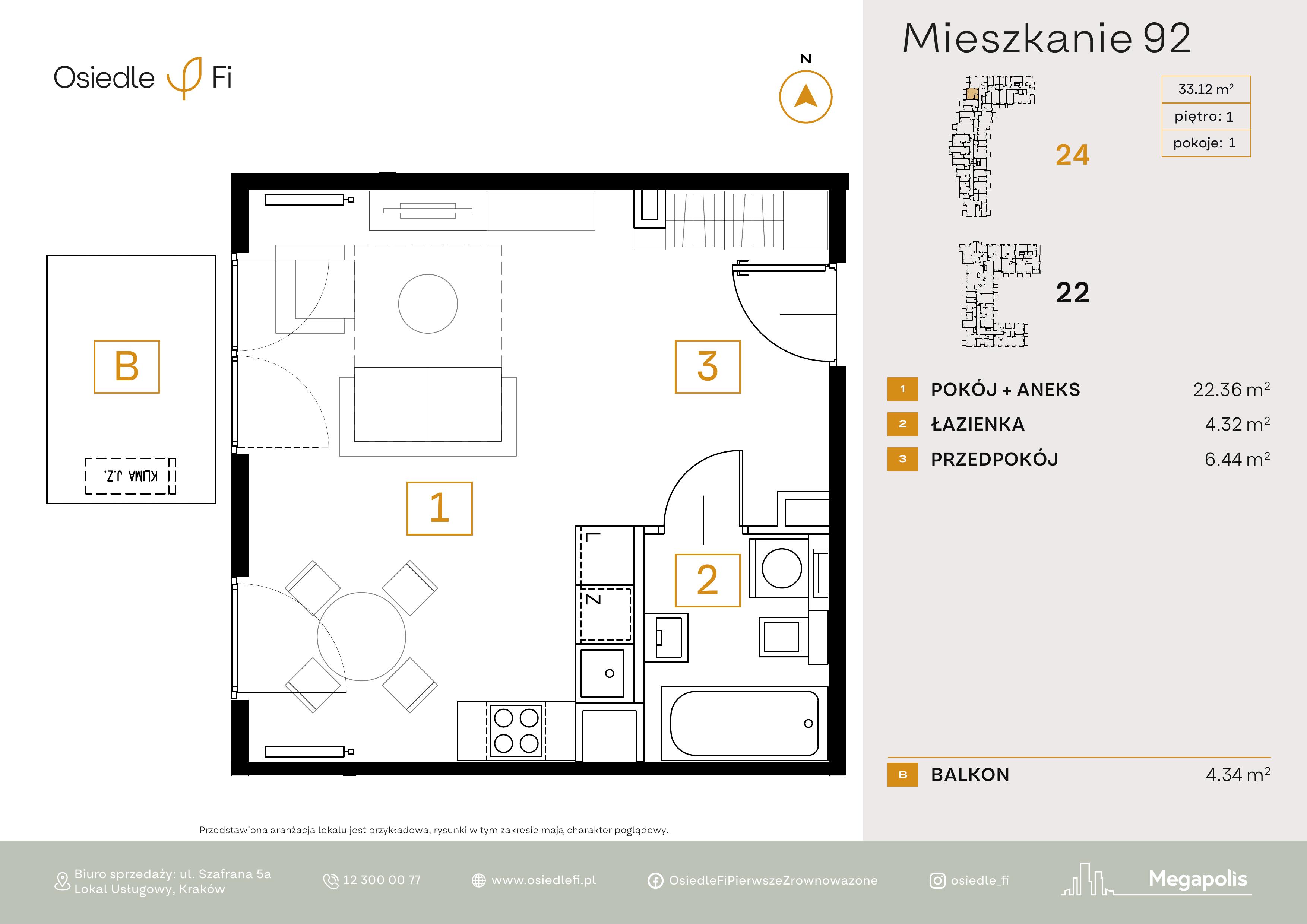 Rzut mieszkania 92