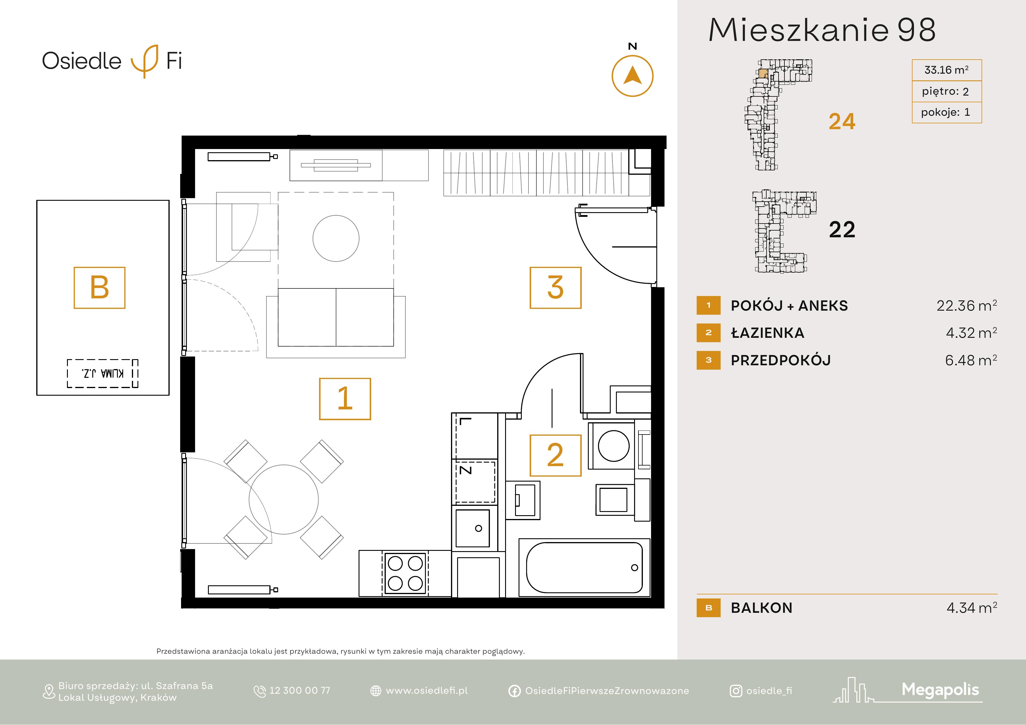 Rzut mieszkania 98